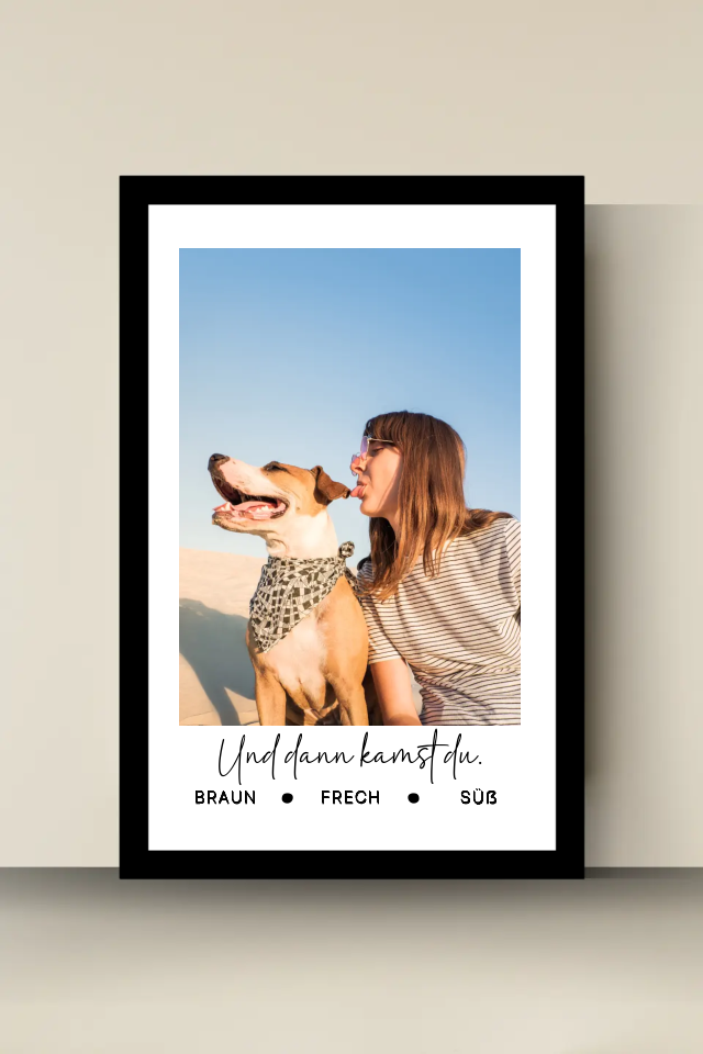 Tierposter; Hunde poster; personalisierbares Geschenk; Hund und du; Vierbeiner Poster; Freya Hearts Poster;