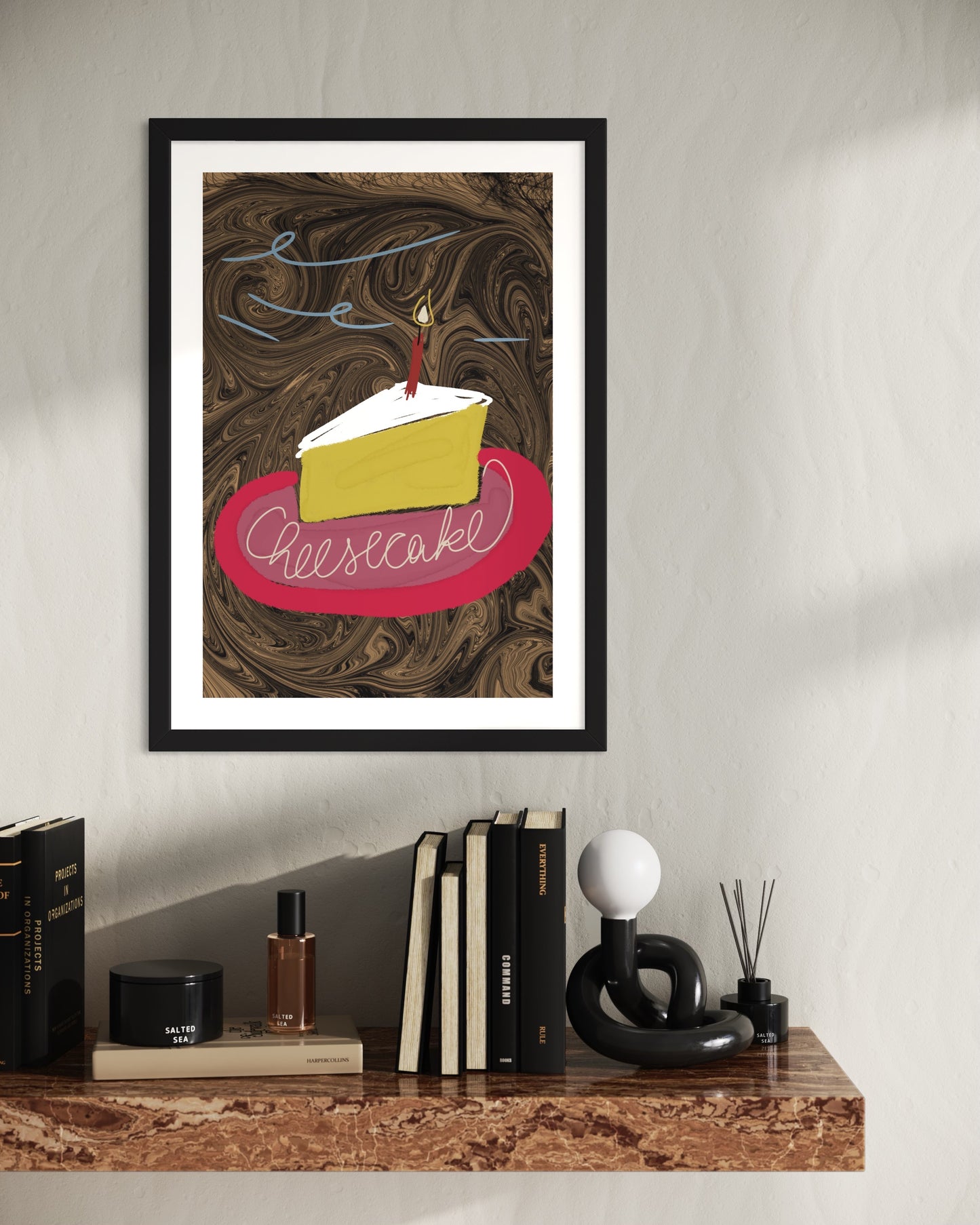 Freya Hearts Premium Poster; Wohnzimmer Poster; Tier Poster; Moderne Wall Art; Cocktail Poster; Küchen Poster; Wandkunst; Cheesecake Poster; Kuchen Poster;