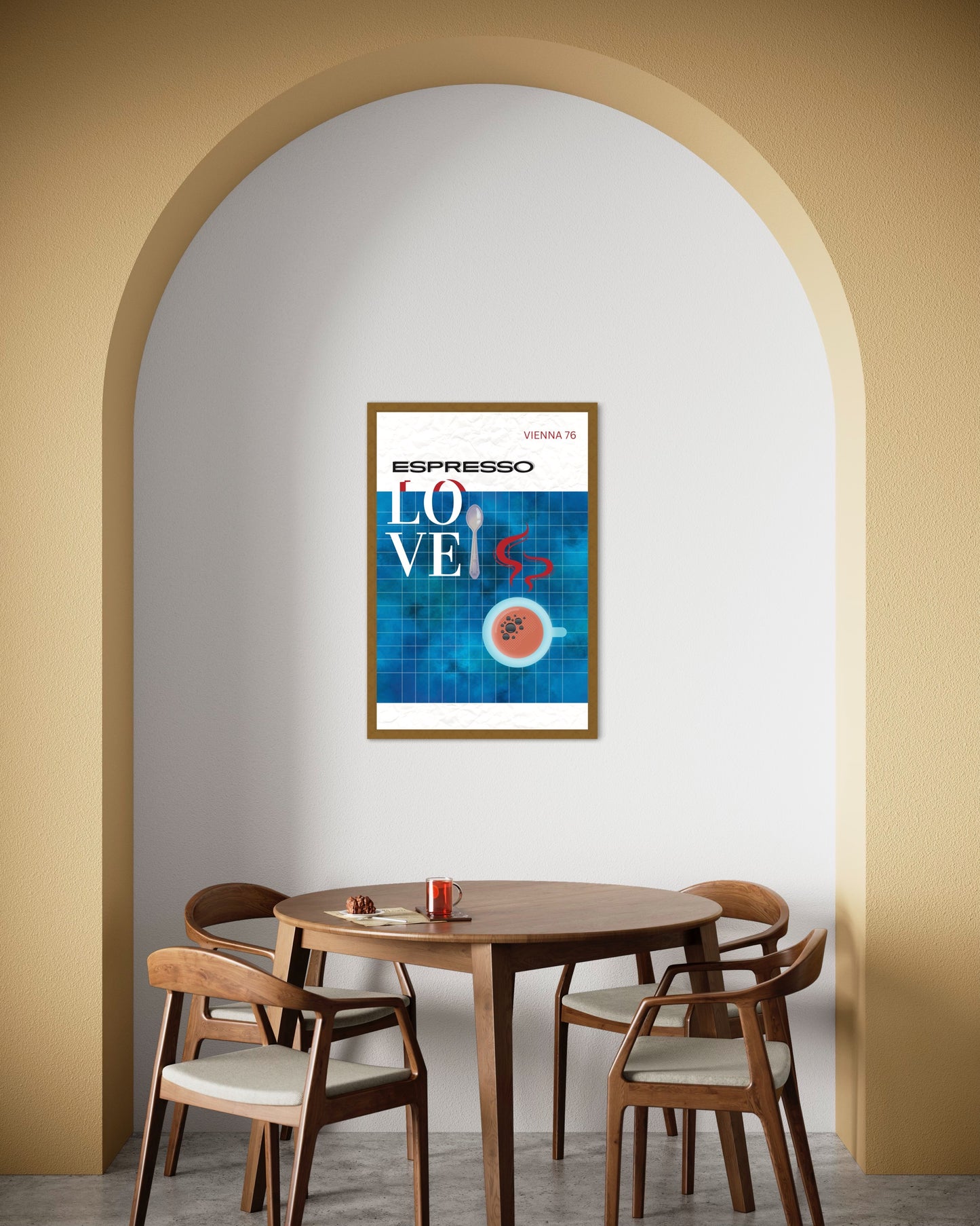 Freya Hearts Premium Poster; Wohnzimmer Poster; Skandinavisches Design; Minimalistisches Poster; Moderne Wall Art; Esszimmer Poster; Küchen Poster; Wandkunst; Kaffee Poster; Coffee love Poster;