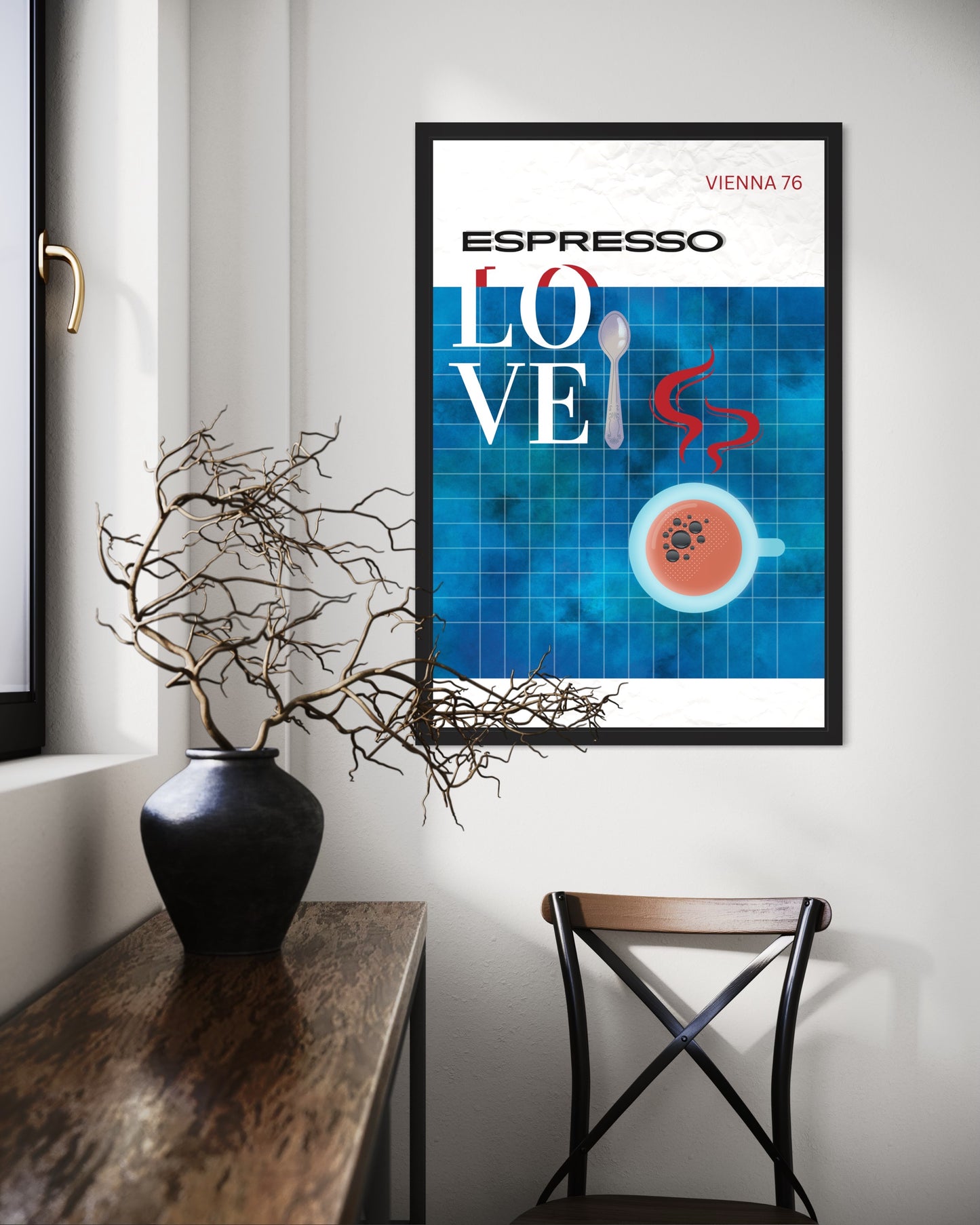 Freya Hearts Premium Poster; Wohnzimmer Poster; Skandinavisches Design; Minimalistisches Poster; Moderne Wall Art; Esszimmer Poster; Küchen Poster; Wandkunst; Kaffee Poster; Coffee love Poster;