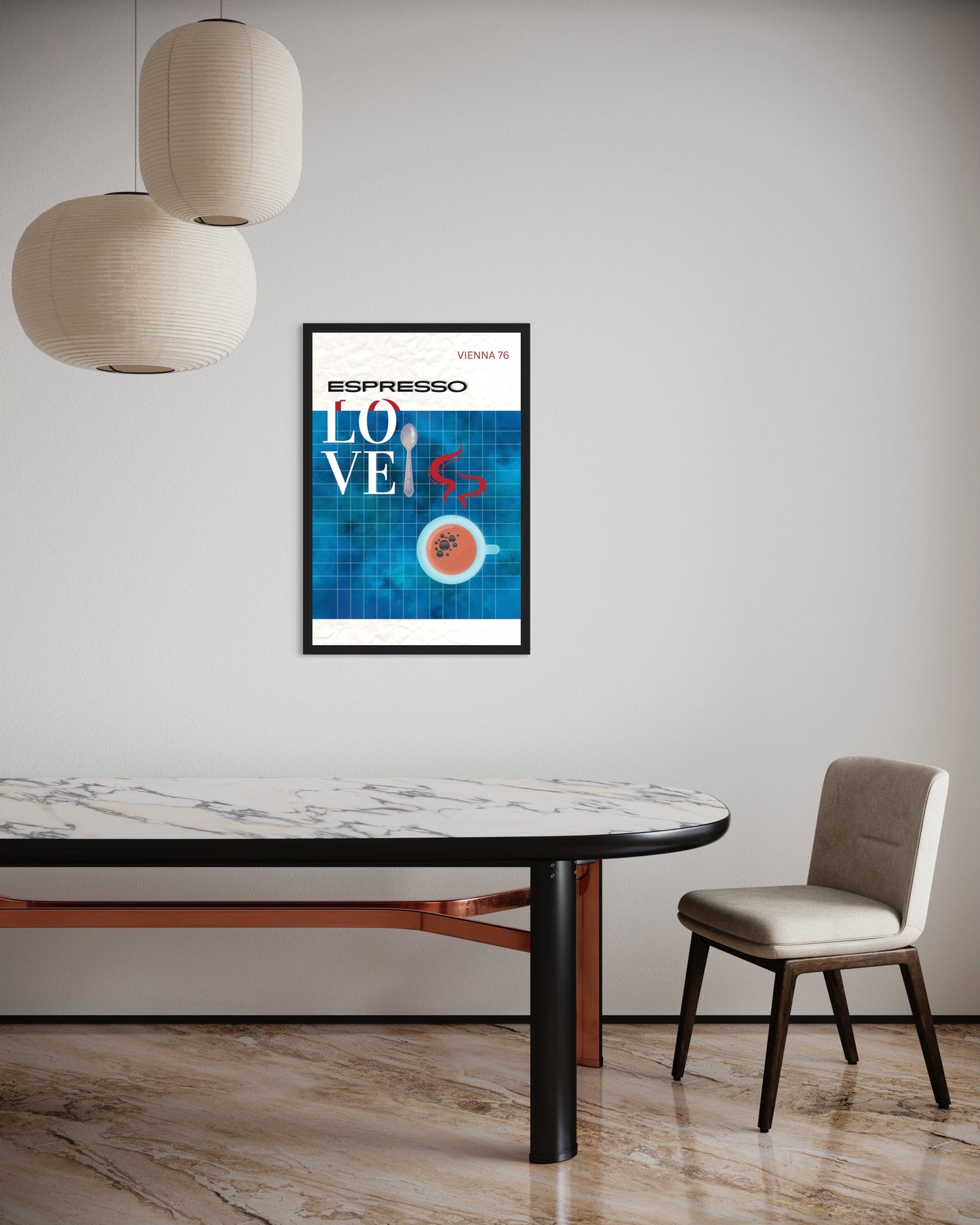 Freya Hearts Premium Poster; Wohnzimmer Poster; Skandinavisches Design; Minimalistisches Poster; Moderne Wall Art; Esszimmer Poster; Küchen Poster; Wandkunst; Kaffee Poster; Coffee love Poster;