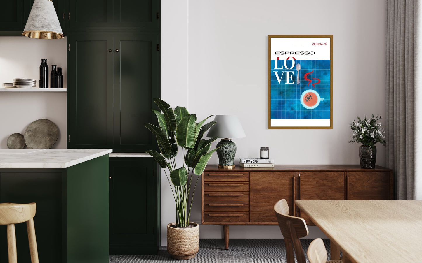 Freya Hearts Premium Poster; Wohnzimmer Poster; Skandinavisches Design; Minimalistisches Poster; Moderne Wall Art; Esszimmer Poster; Küchen Poster; Wandkunst; Kaffee Poster; Coffee love Poster;