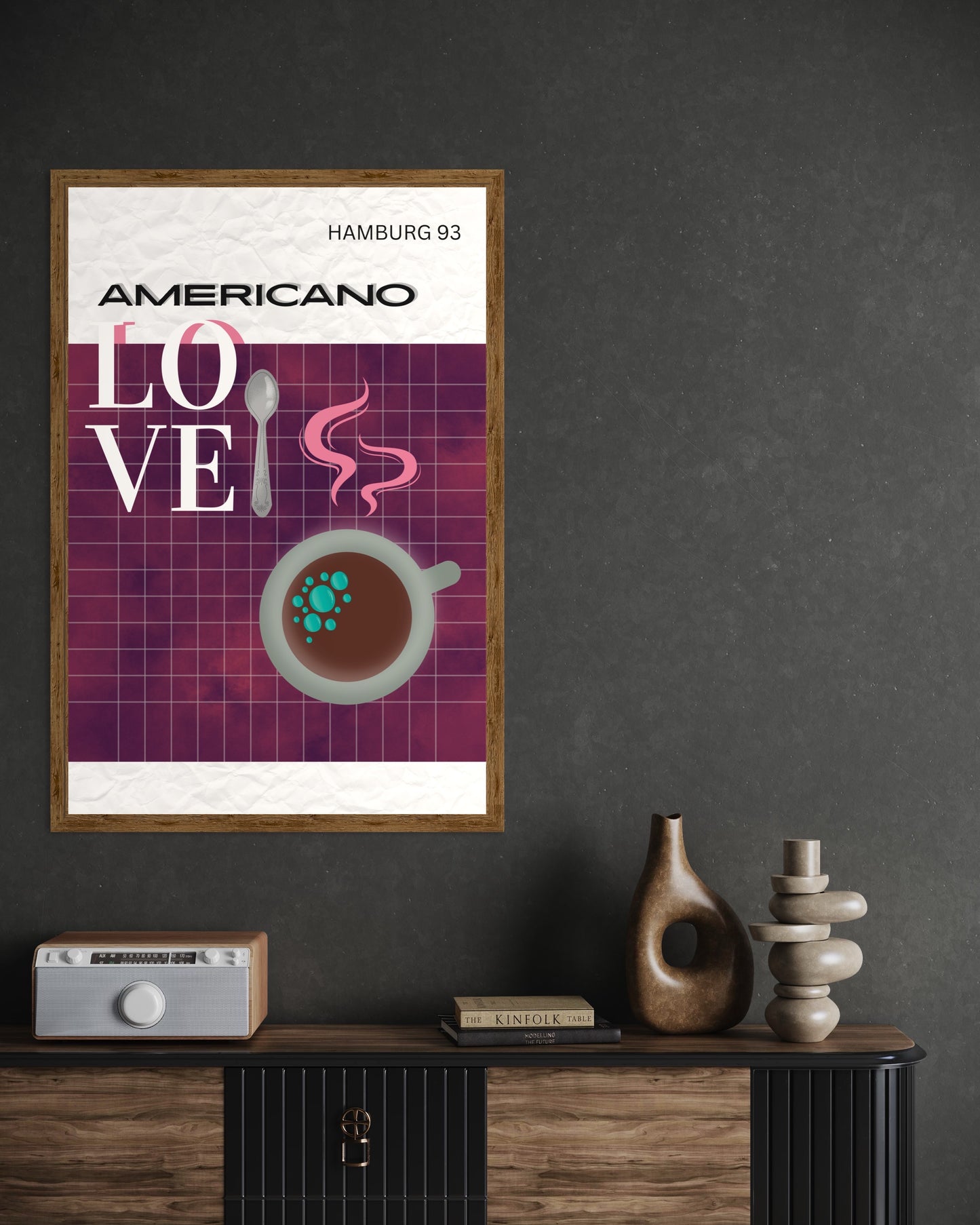 Freya Hearts Premium Poster; Wohnzimmer Poster; Skandinavisches Design; Minimalistisches Poster; Moderne Wall Art; Esszimmer Poster; Küchen Poster; Wandkunst; Kaffee Poster; Coffee love Poster;