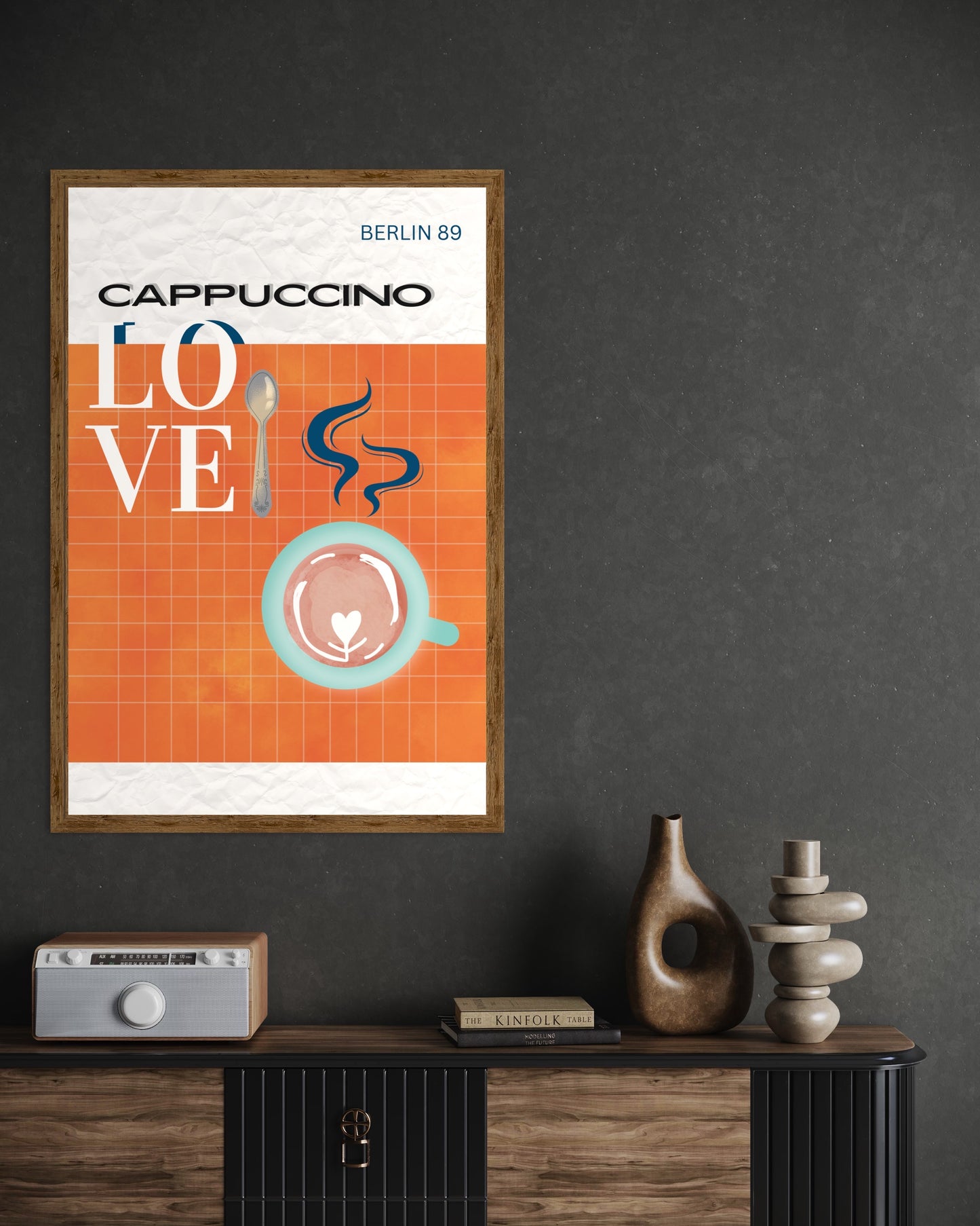 Freya Hearts Premium Poster; Wohnzimmer Poster; Skandinavisches Design; Minimalistisches Poster; Moderne Wall Art; Esszimmer Poster; Küchen Poster; Wandkunst; Kaffee Poster; Coffee love Poster;