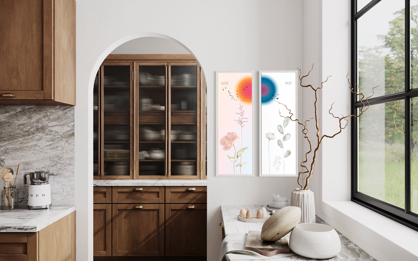 Freya Hearts Premium Poster; Wohnzimmer Poster; Skandinavisches Design; Minimalistisches Poster; Moderne Wall Art; Esszimmer Poster; Küchen Poster; Wandkunst; Blumenposter; Küchenposter;
