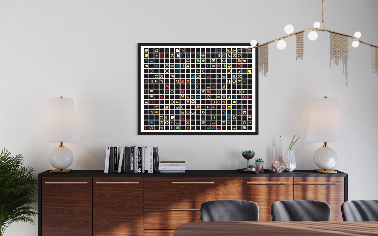 Freya Hearts Premium Poster; Wohnzimmer Poster; Skandinavisches Design; Minimalistisches Poster; Moderne Wall Art; Esszimmer Poster; Küchen Poster; Wandkunst; Minimalististisches Schwarz Weiß Poster;; Pixel Poster;