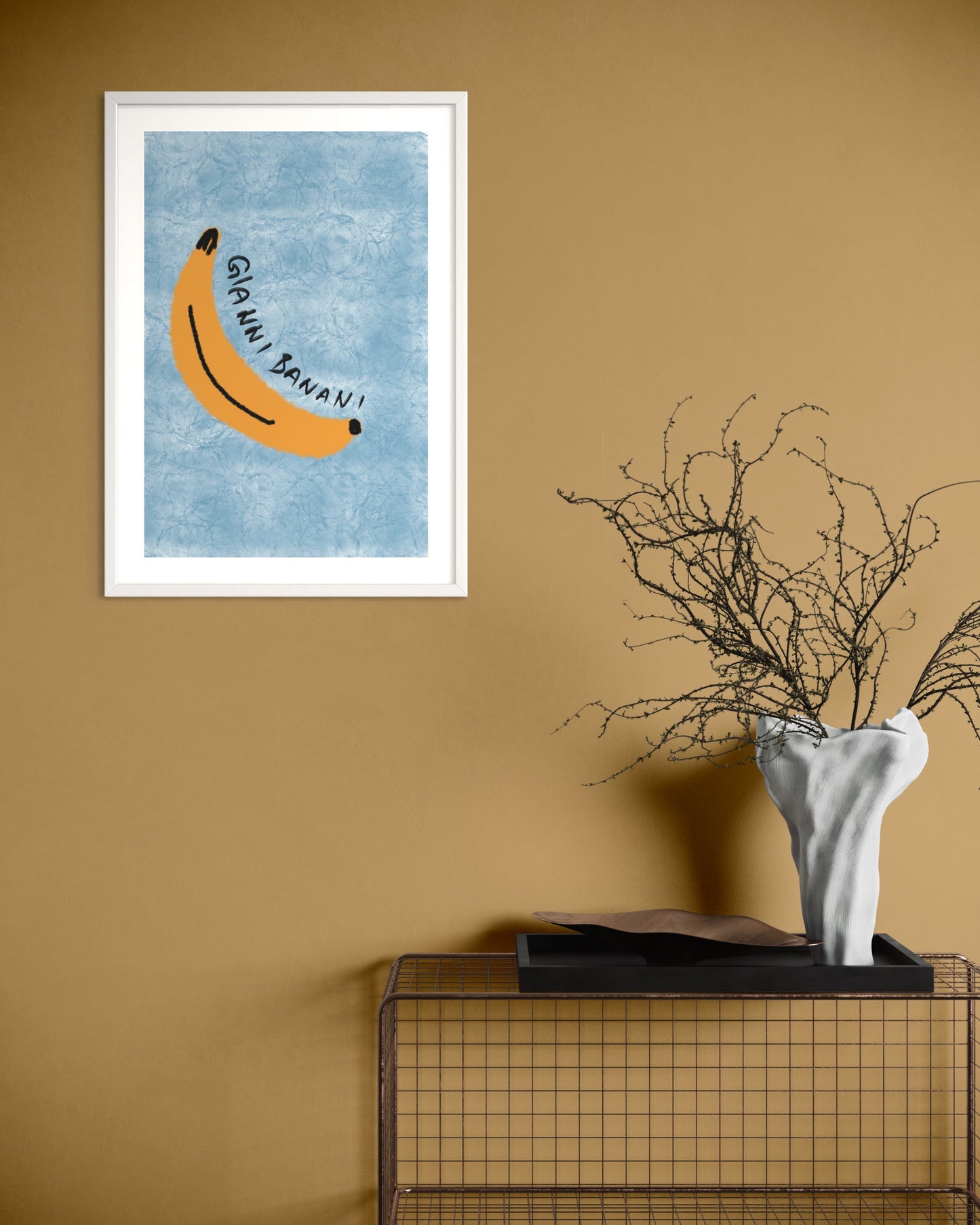 Freya Hearts Premium Poster; Wohnzimmer Poster; Skandinavisches Design; Minimalistisches Poster; Moderne Wall Art; Esszimmer Poster; Küchen Poster; Wandkunst; Banane Poster;