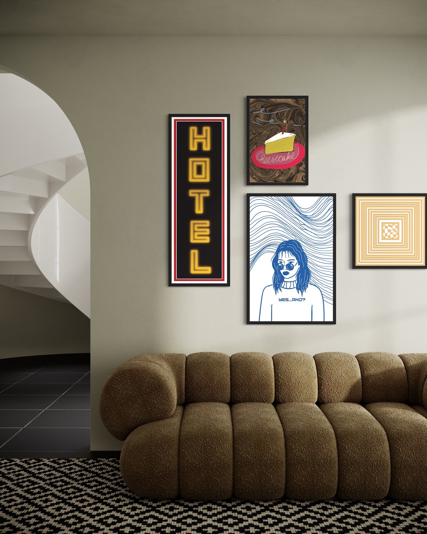 Freya Hearts Premium Poster; Wohnzimmer Poster; Skandinavisches Design; Minimalistisches Poster; Moderne Wall Art; Esszimmer Poster; Küchen Poster; Wandkunst; Hotel Poster; Schild Poster;