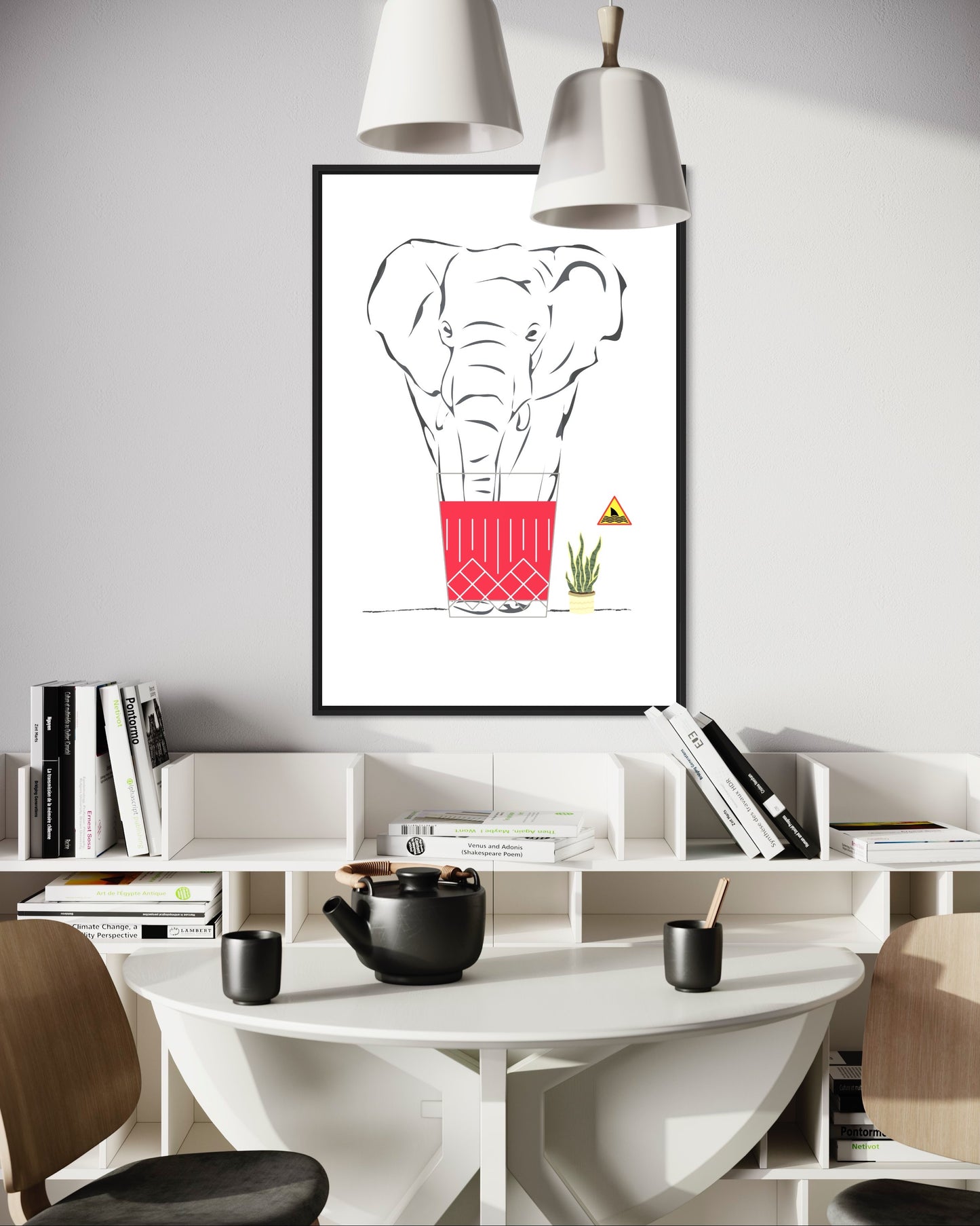 Freya Hearts Premium Poster; Wohnzimmer Poster; Tier Poster; Moderne Wall Art; Cocktail Poster; Küchen Poster; Wandkunst