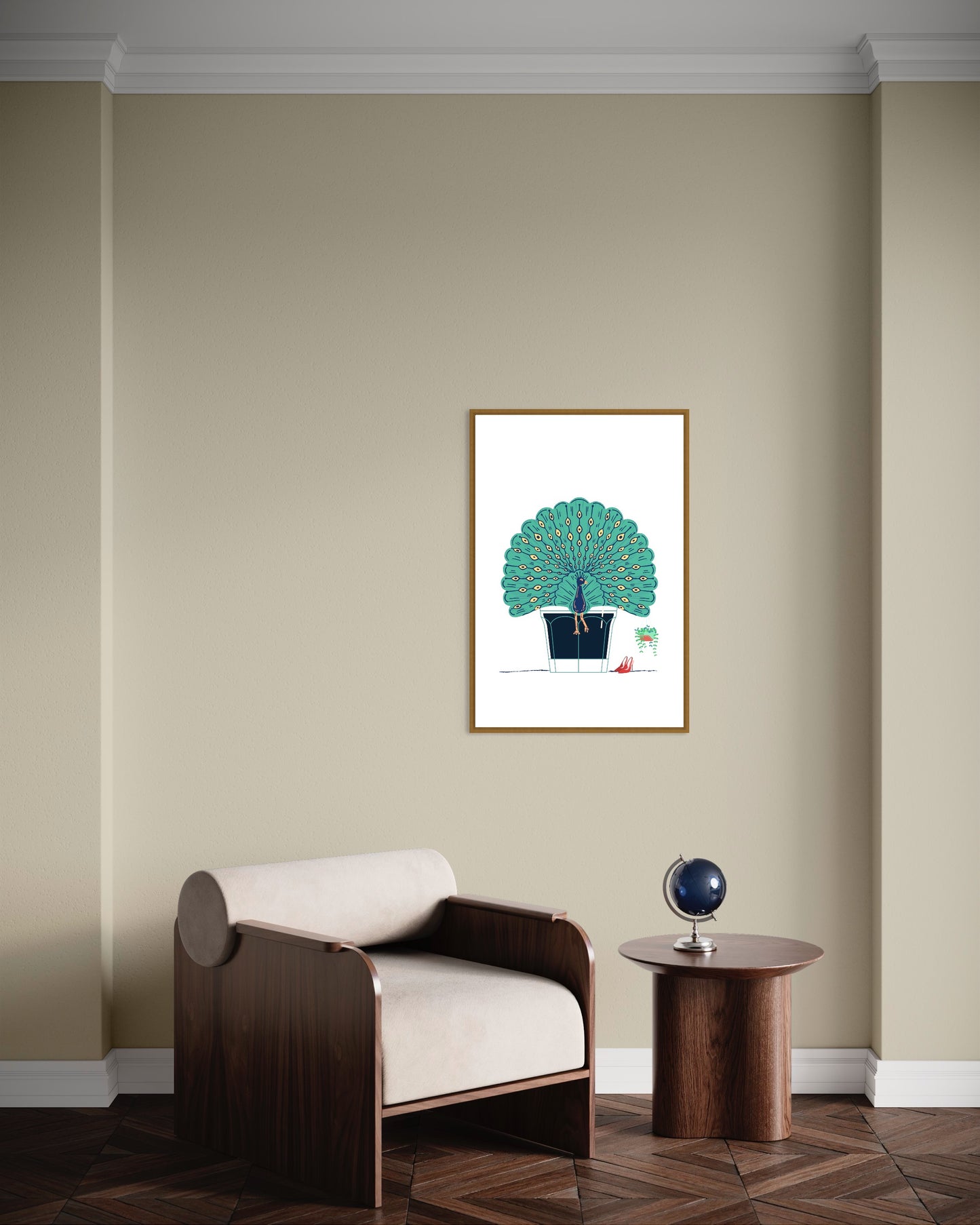 Freya Hearts Premium Poster; Wohnzimmer Poster; Tier Poster; Moderne Wall Art; Cocktail Poster; Küchen Poster; Wandkunst; Pfau Poster; Peacock Poster;