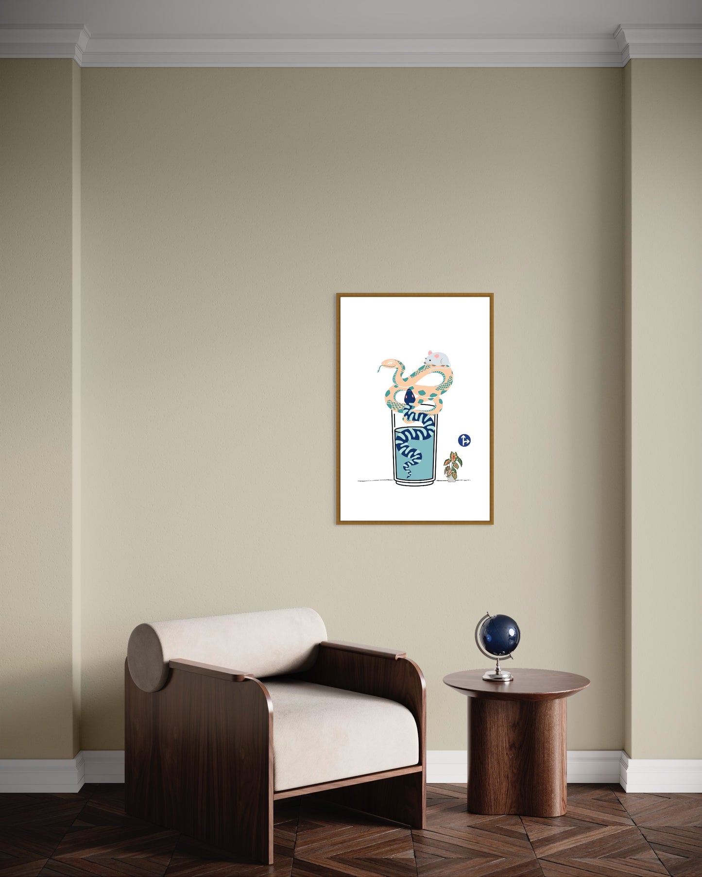 Freya Hearts Premium Poster; Wohnzimmer Poster; Tier Poster; Moderne Wall Art; Cocktail Poster; Küchen Poster; Wandkunst