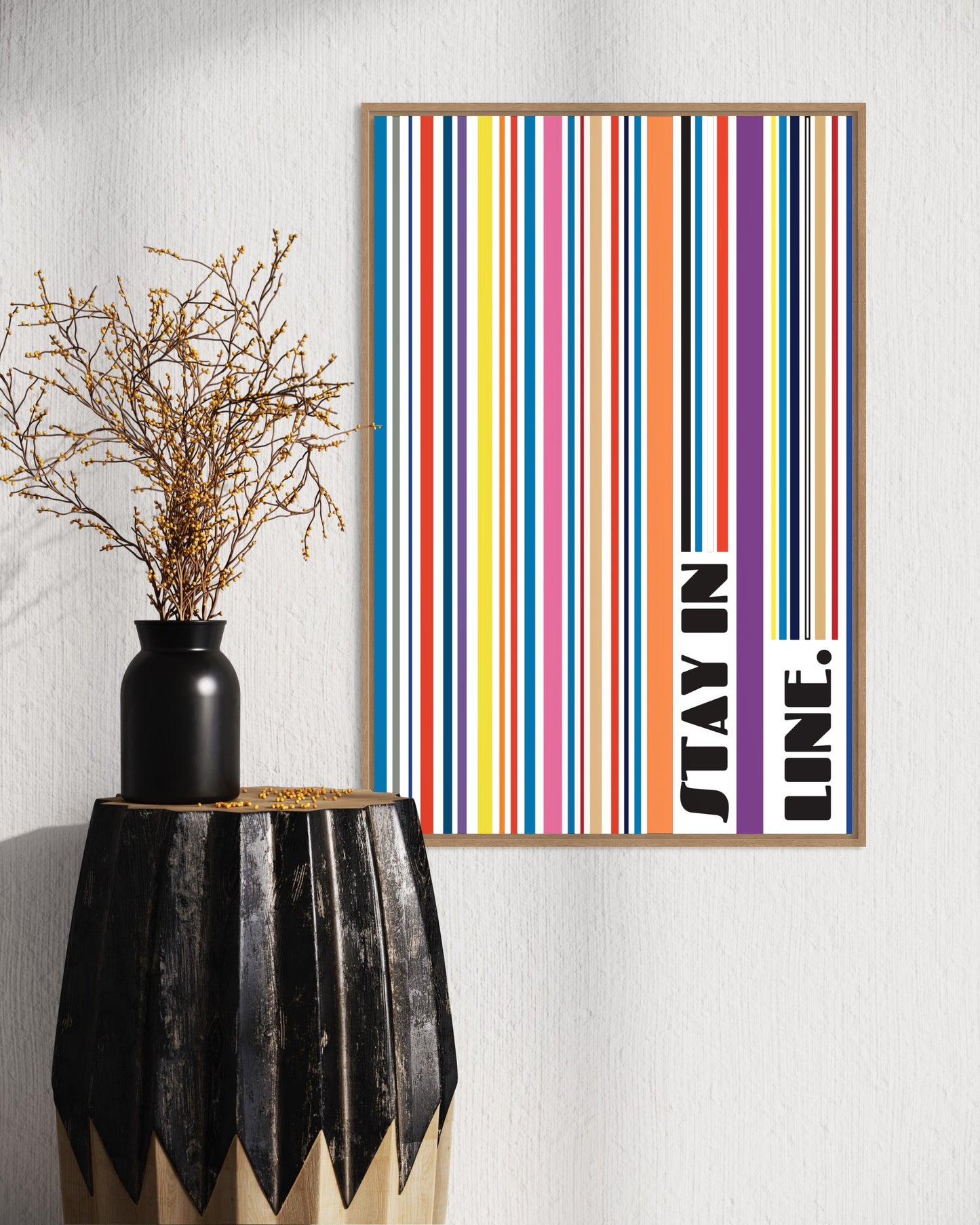 "Stay in Line" Premium Poster - (violett)