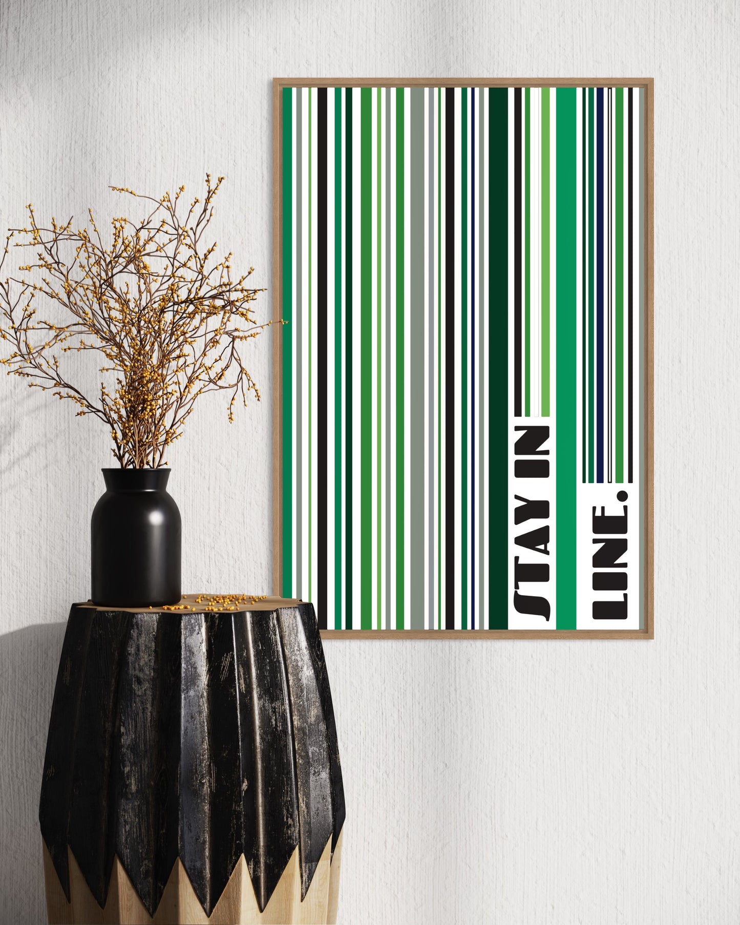Affiche Premium « Restez en ligne » - (vert)
