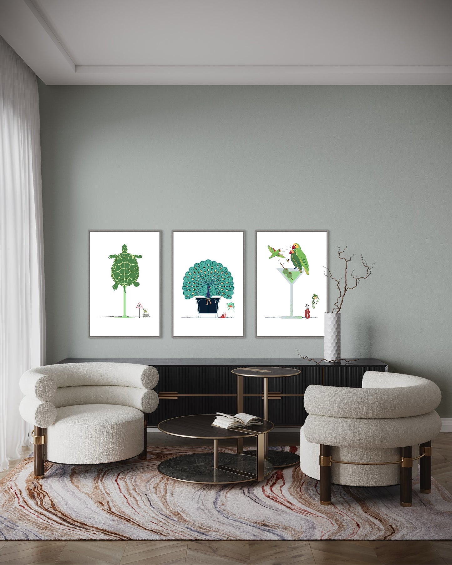 Freya Hearts Premium Poster; Wohnzimmer Poster; Tier Poster; Moderne Wall Art; Cocktail Poster; Küchen Poster; Wandkunst