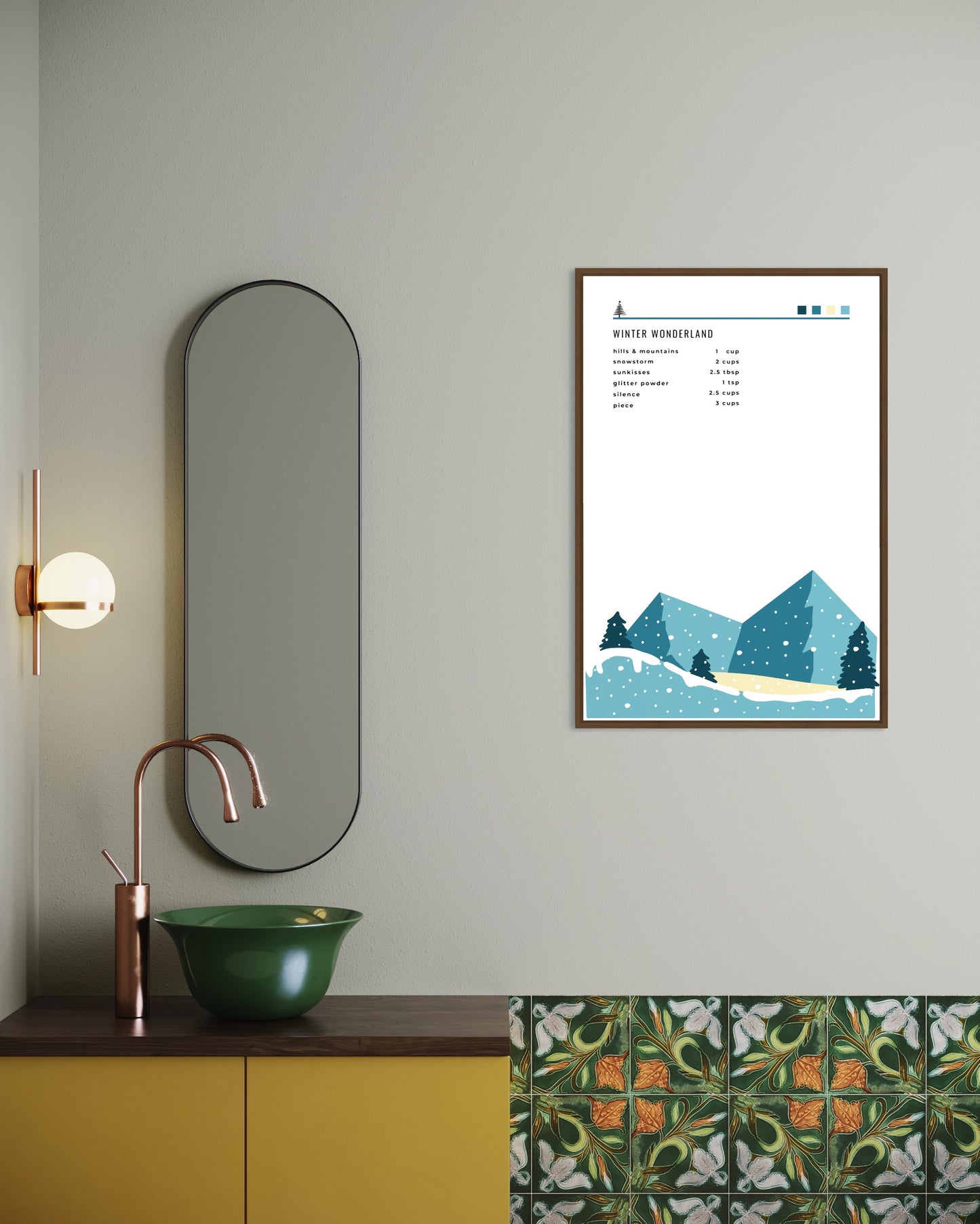 Affiche Premium "Winter Wonderland" - (bleu)