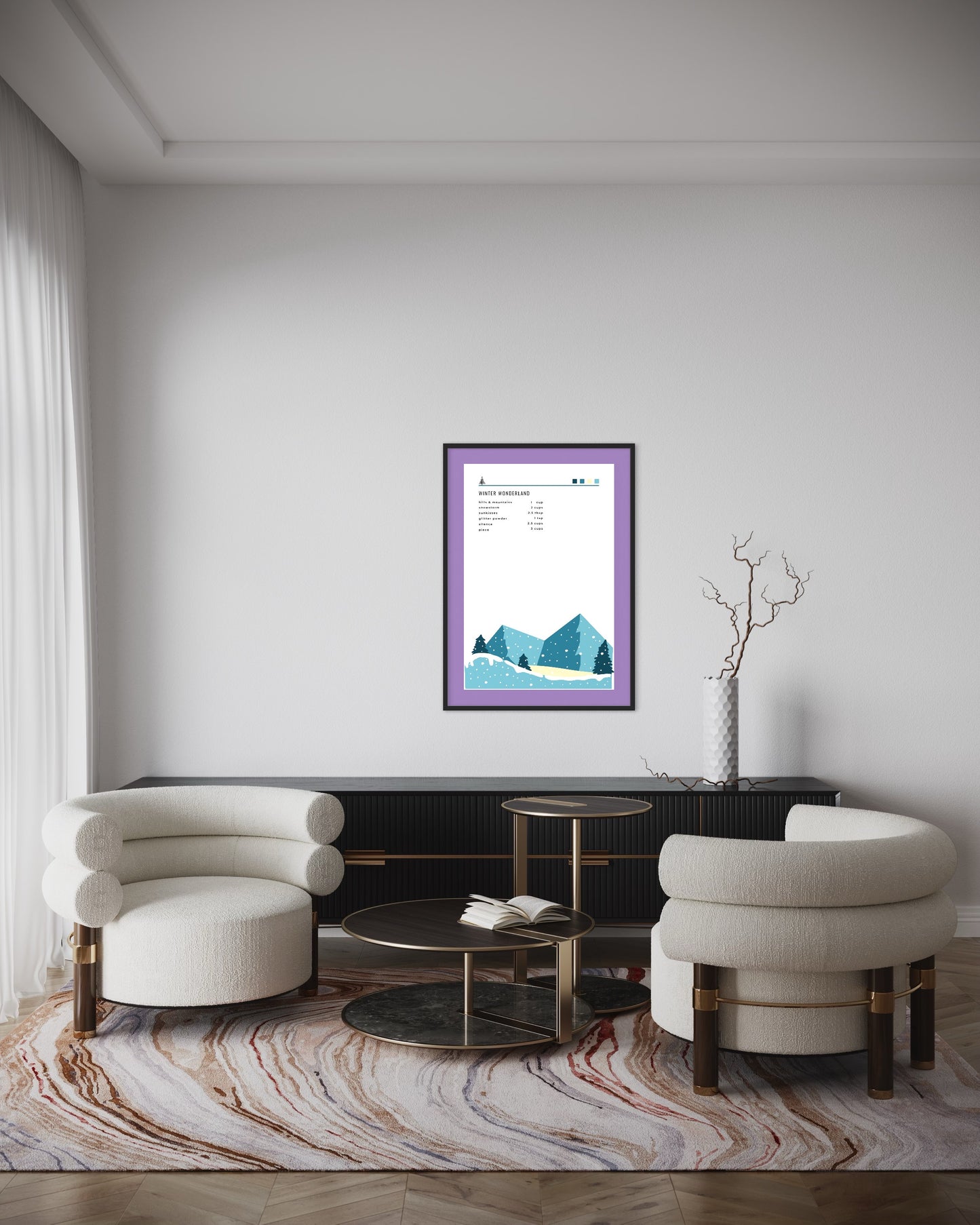 Affiche Premium "Winter Wonderland" - (bleu)