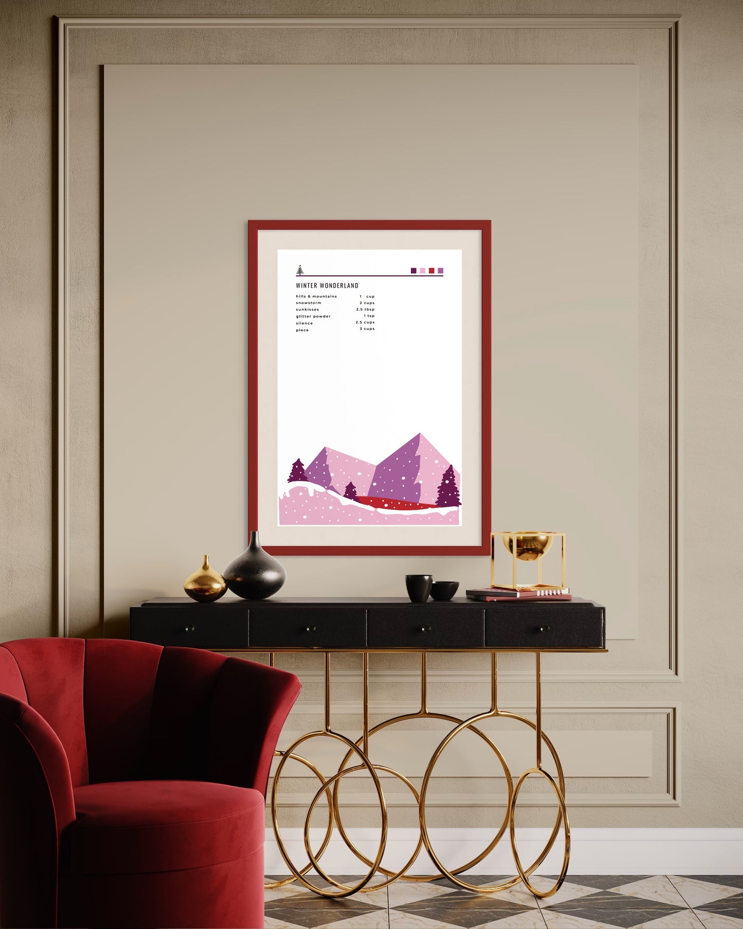 Poster Premium "Winter Wonderland" - (rose)