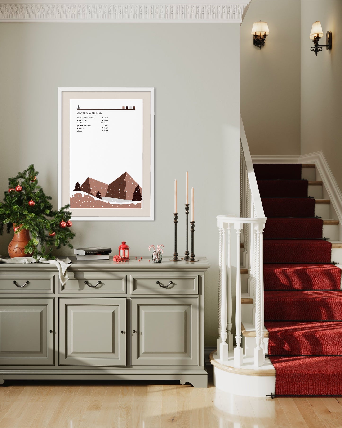 Affiche Premium "Winter Wonderland" - (marron)