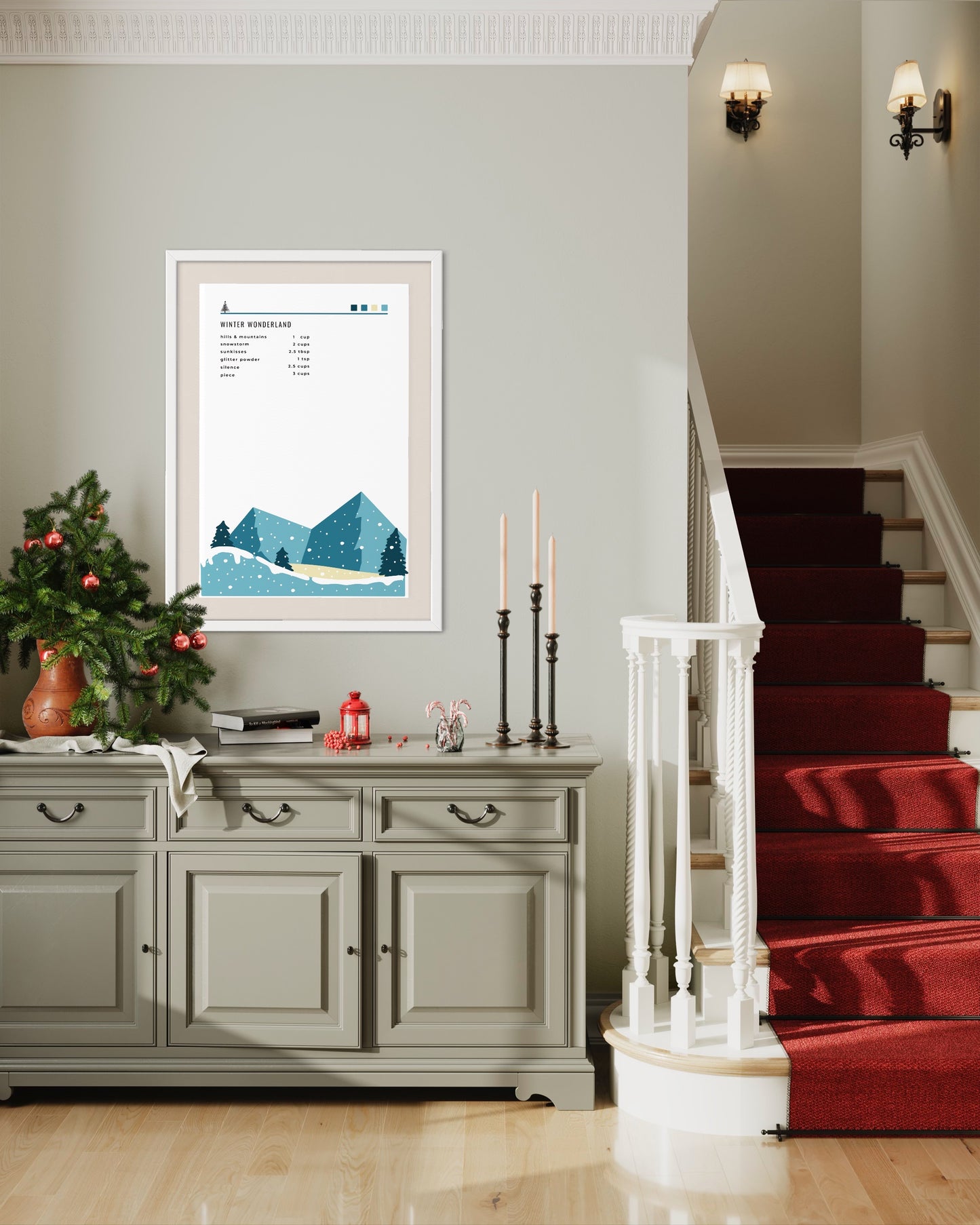 Affiche Premium "Winter Wonderland" - (bleu)