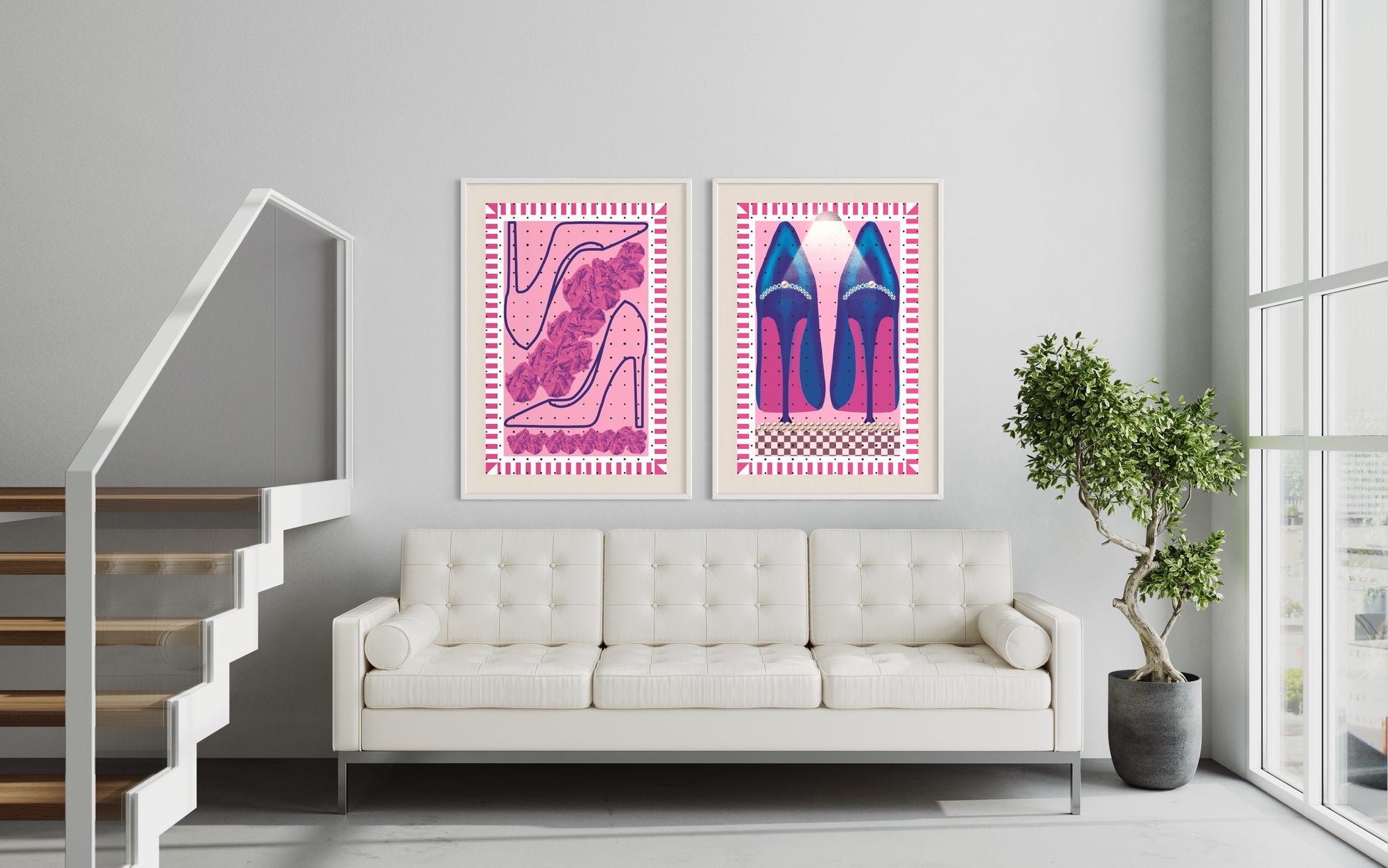 Freya Hearts Premium Poster; Wohnzimmer Poster; Skandinavisches Design; Minimalistisches Poster; Moderne Wall Art; Esszimmer Poster; Küchen Poster; Wandkunst