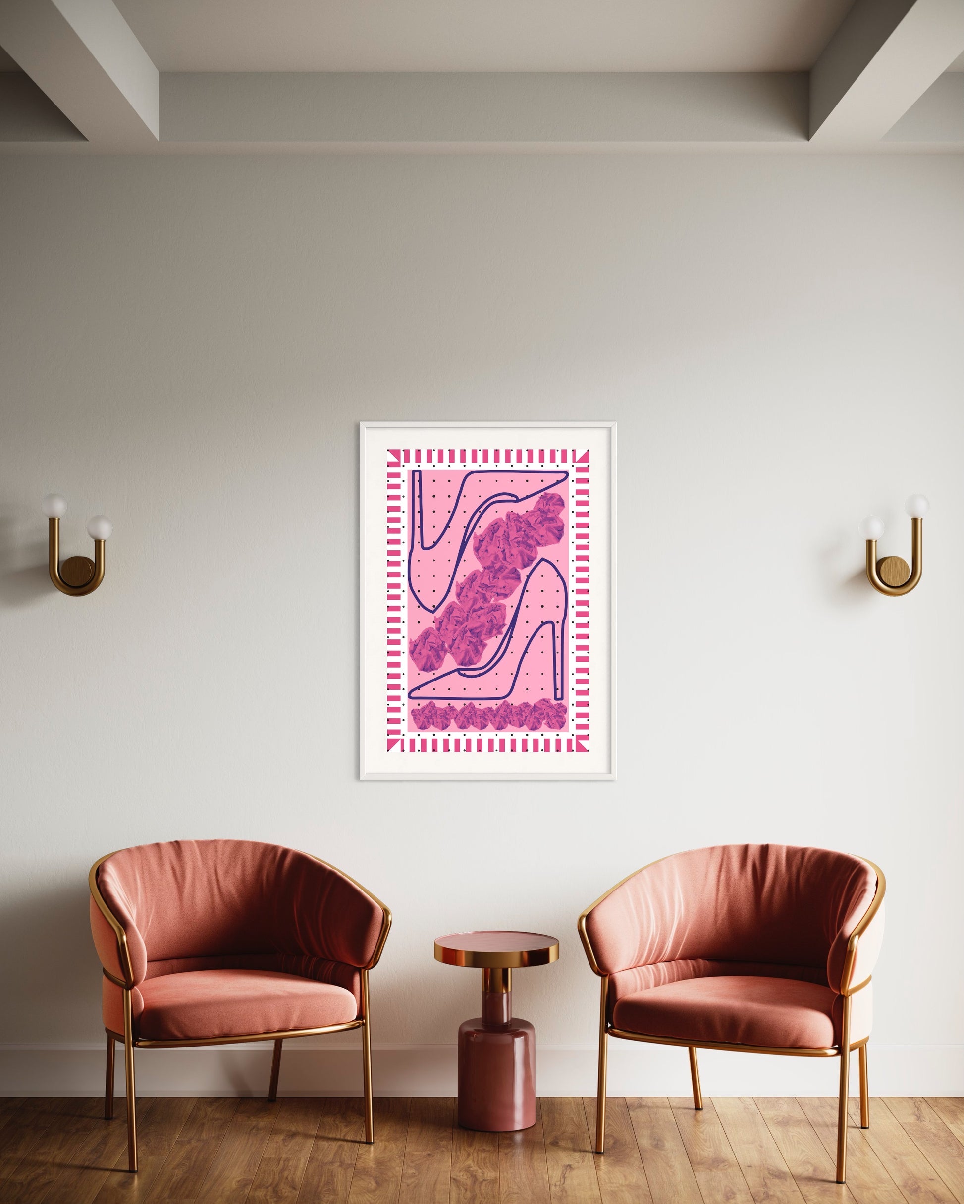 Freya Hearts Premium Poster; Wohnzimmer Poster; Skandinavisches Design; Minimalistisches Poster; Moderne Wall Art; Esszimmer Poster; Küchen Poster; Wandkunst