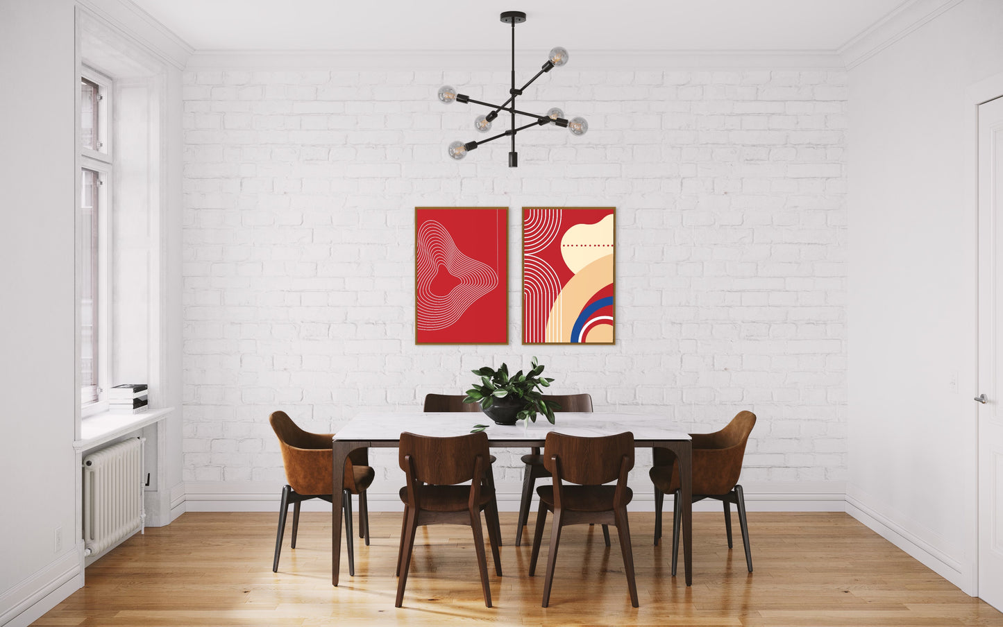 Freya Hearts Premium Poster; Wohnzimmer Poster; Skandinavisches Design; Minimalistisches Poster; Moderne Wall Art; Esszimmer Poster; Küchen Poster; Wandkunst