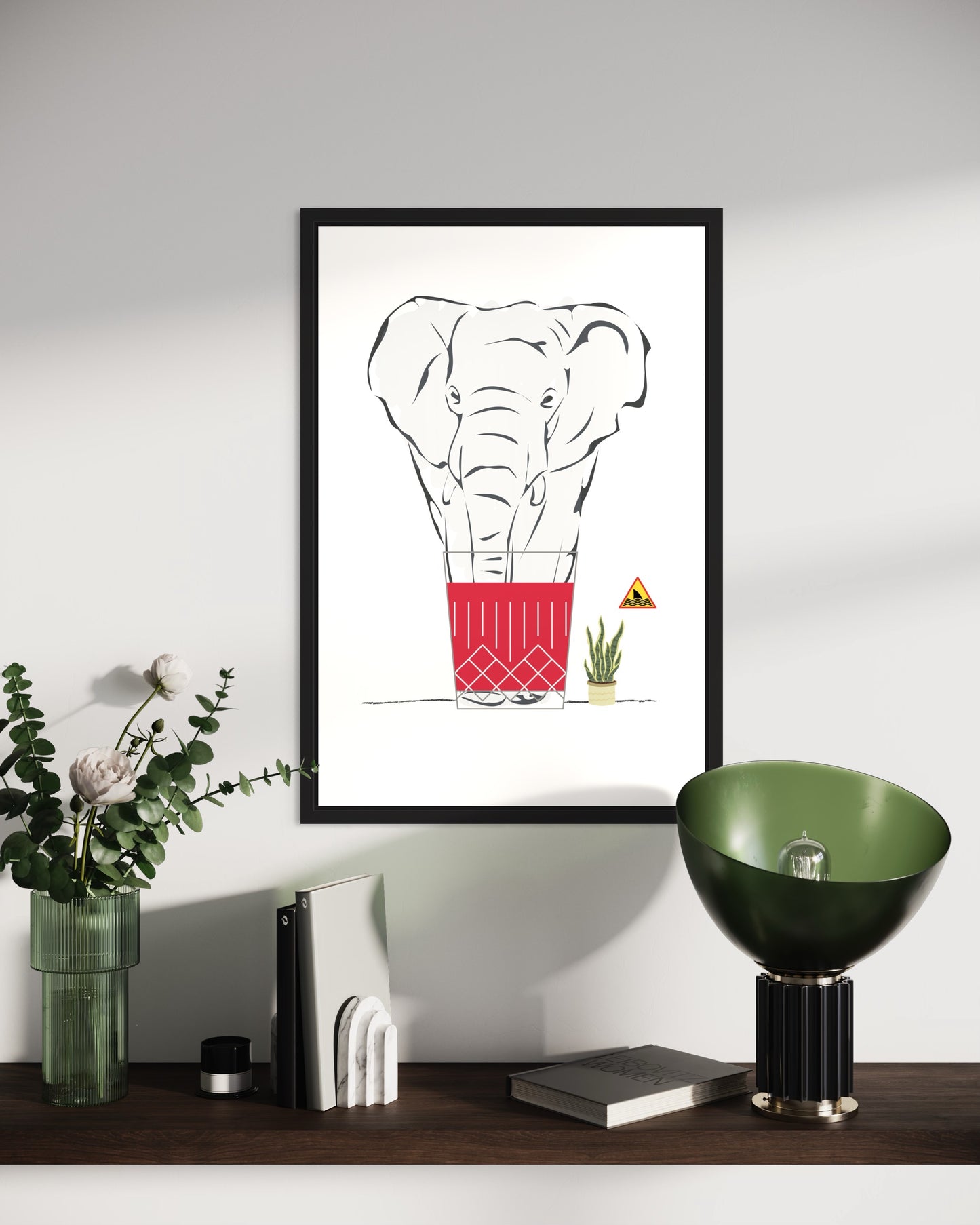 "Elephant" Premium Poster im Rahmen