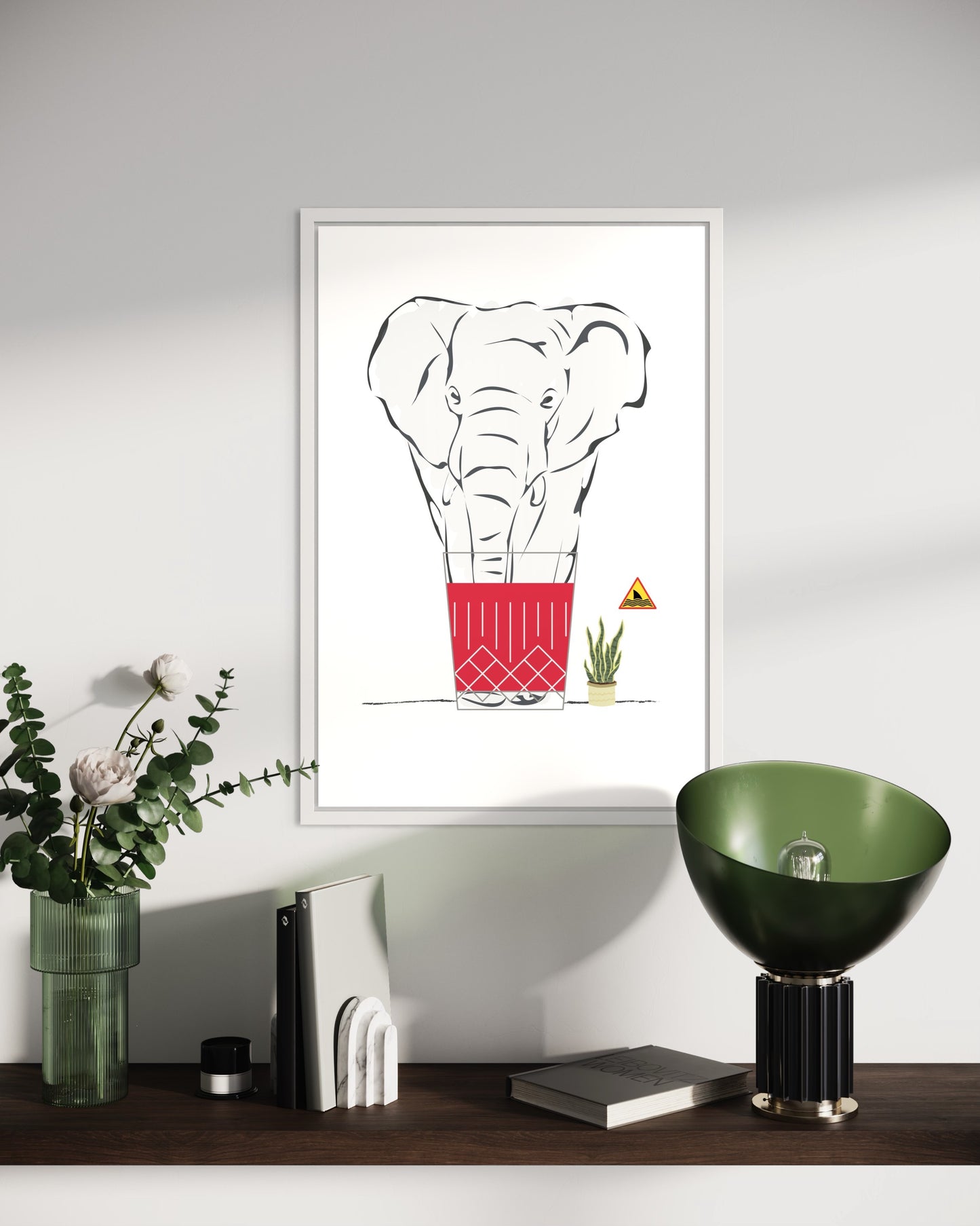 "Elephant" Premium Poster im Rahmen