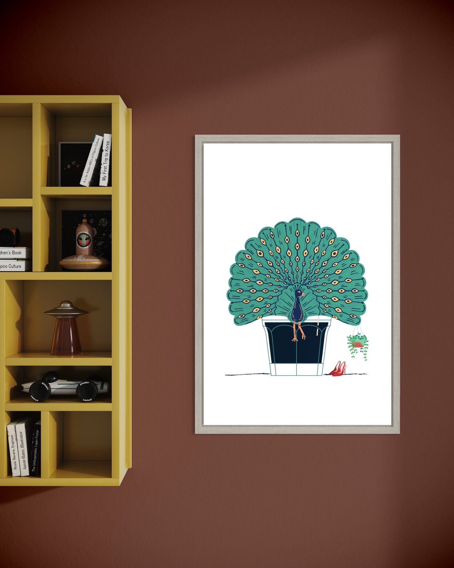 Freya Hearts Premium Poster; Wohnzimmer Poster; Tier Poster; Moderne Wall Art; Cocktail Poster; Küchen Poster; Wandkunst; Pfau Poster; Peacock Poster;