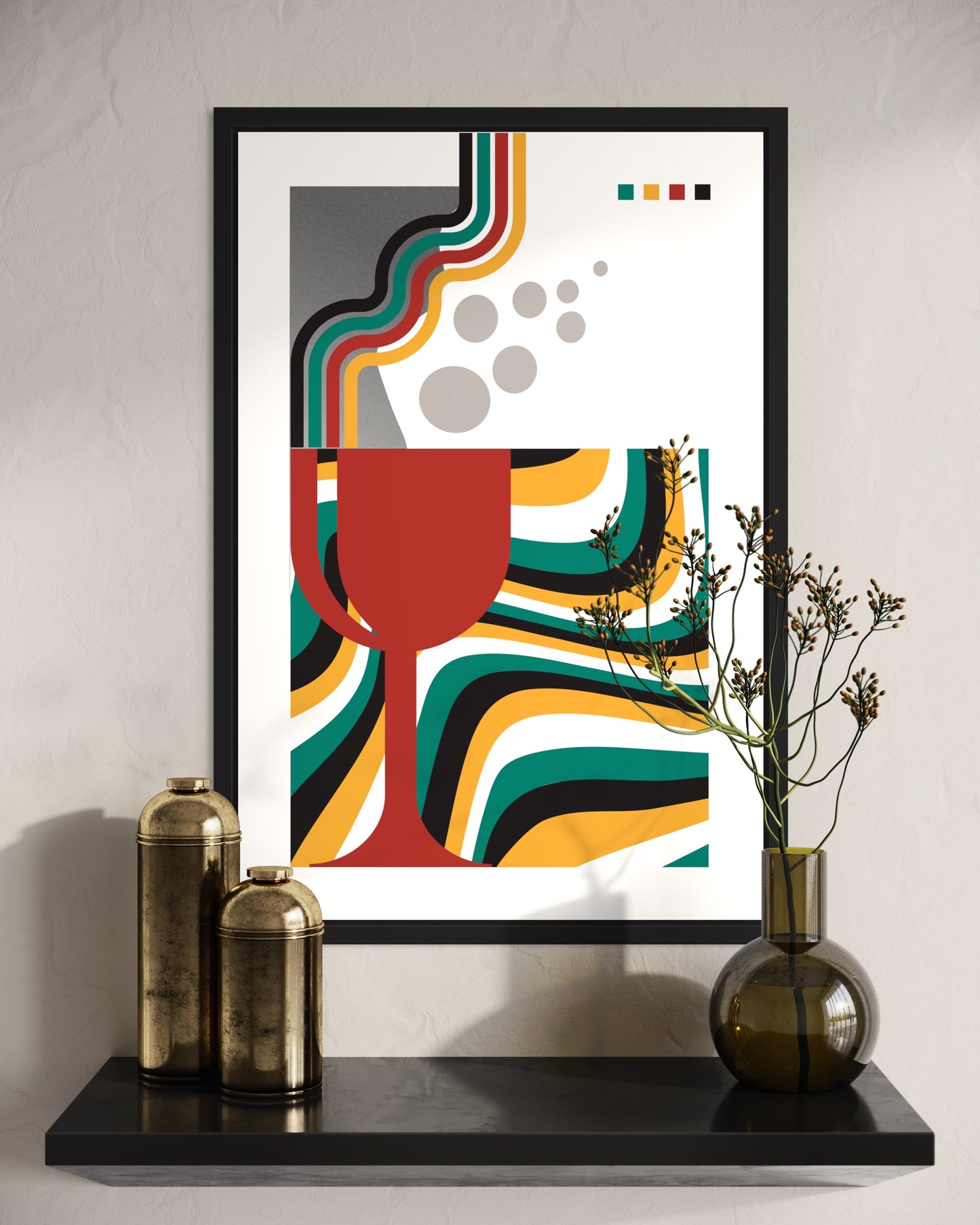 Freya Hearts Premium Poster; Wohnzimmer Poster; Skandinavisches Design; Minimalistisches Poster; Moderne Wall Art; Esszimmer Poster; Küchen Poster; Wandkunst