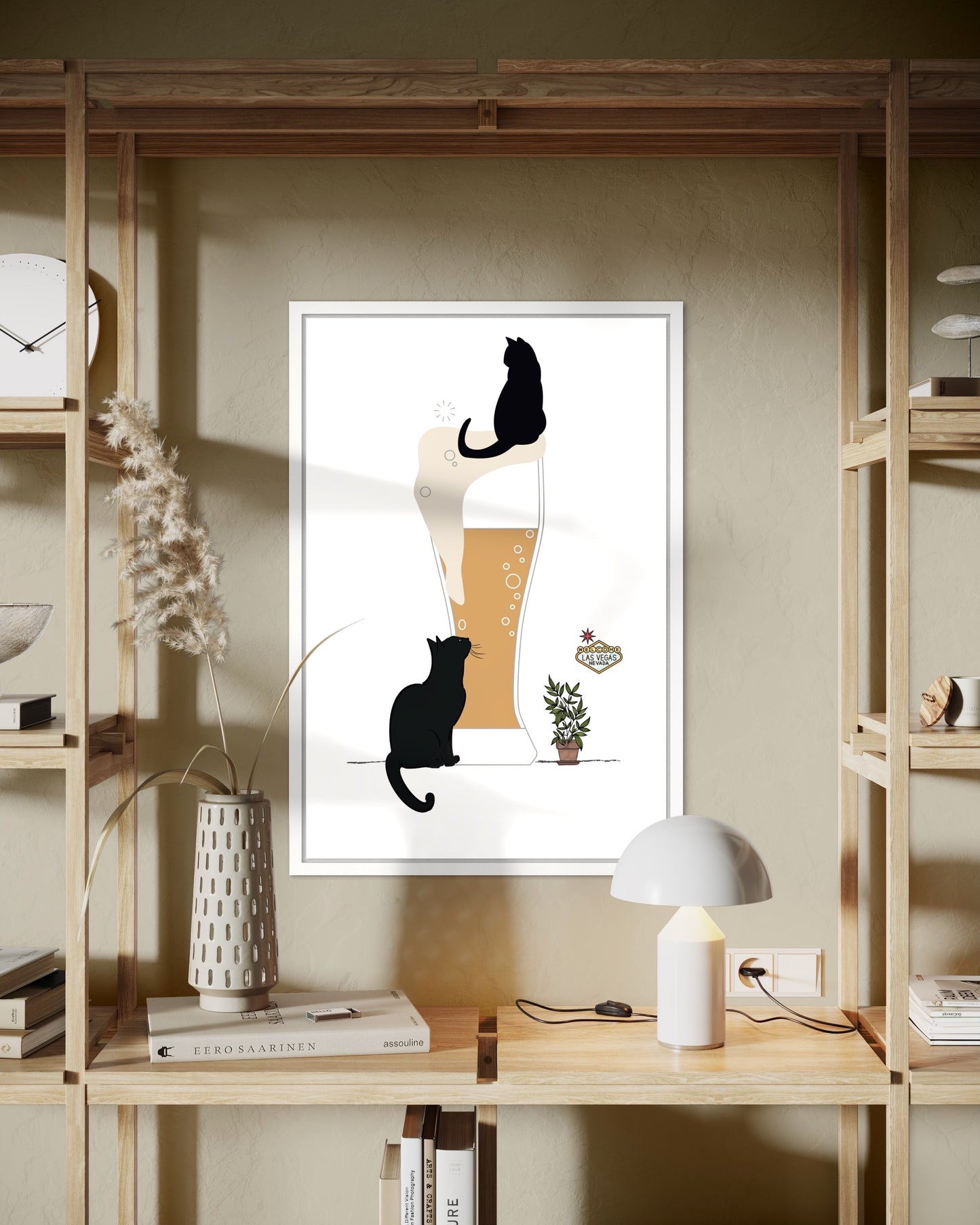 Freya Hearts Premium Poster; Wohnzimmer Poster; Tier Poster; Moderne Wall Art; Cocktail Poster; Küchen Poster; Wandkunst