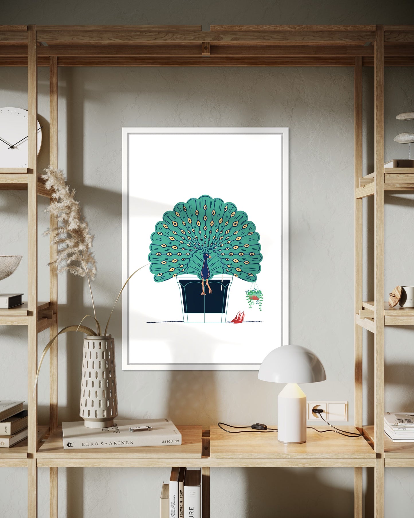 Freya Hearts Premium Poster; Wohnzimmer Poster; Tier Poster; Moderne Wall Art; Cocktail Poster; Küchen Poster; Wandkunst; Pfau Poster; Peacock Poster;