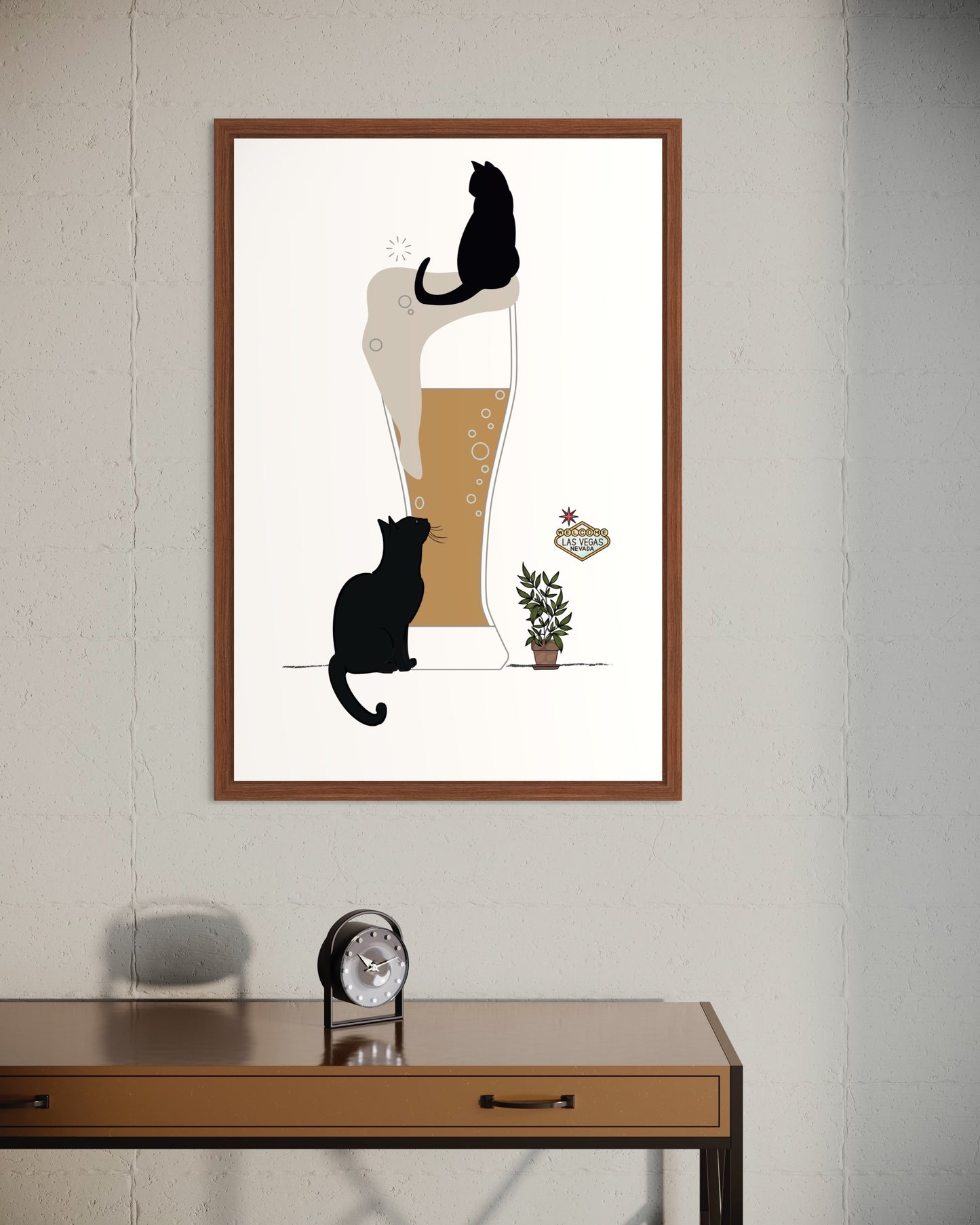 Freya Hearts Premium Poster; Wohnzimmer Poster; Tier Poster; Moderne Wall Art; Cocktail Poster; Küchen Poster; Wandkunst