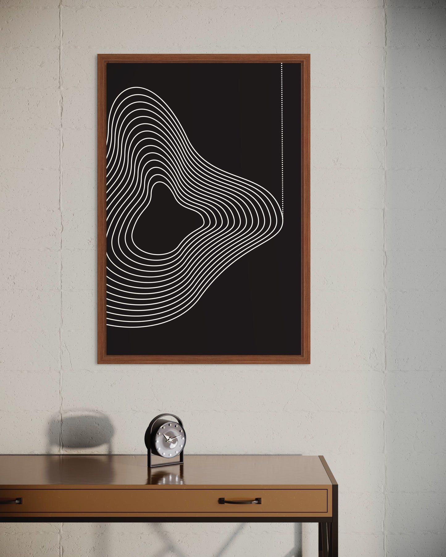 "Vibrating Line" Premium Poster im Rahmen
