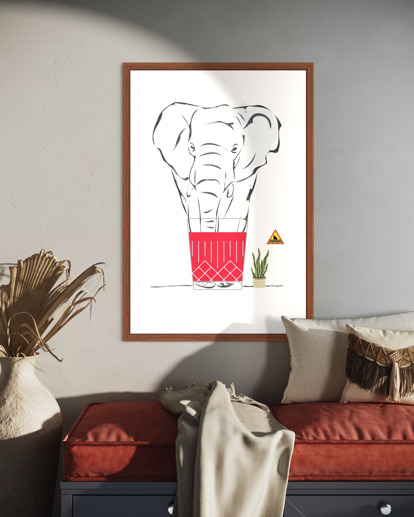 "Elephant" Premium Poster im Rahmen