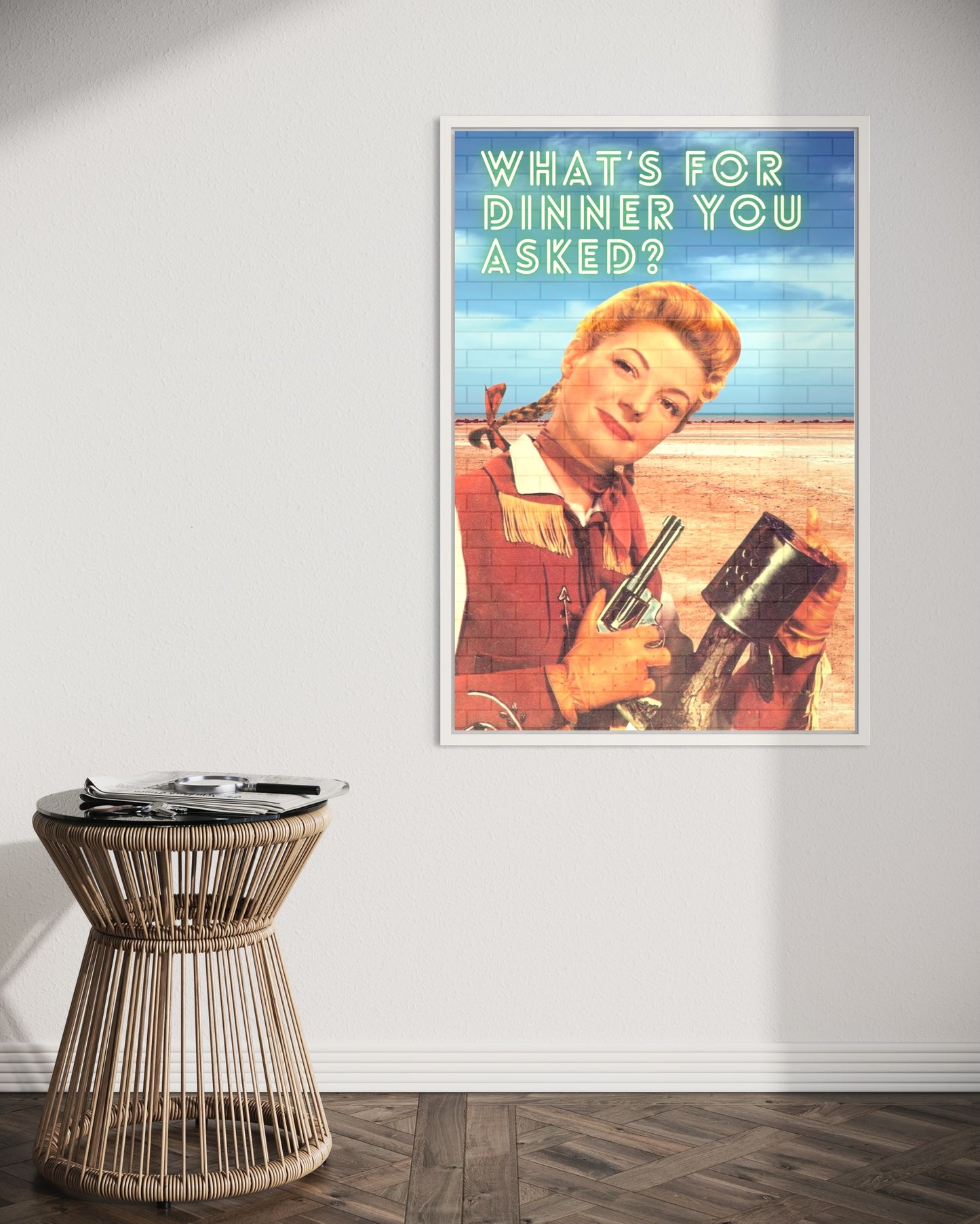 Freya Hearts Premium Poster; Wohnzimmer Poster; Moderne Wall Art; Küchen Poster; Wandkunst; Witziges Poster; Western Poster; Retro Poster; Cowboy Poster;