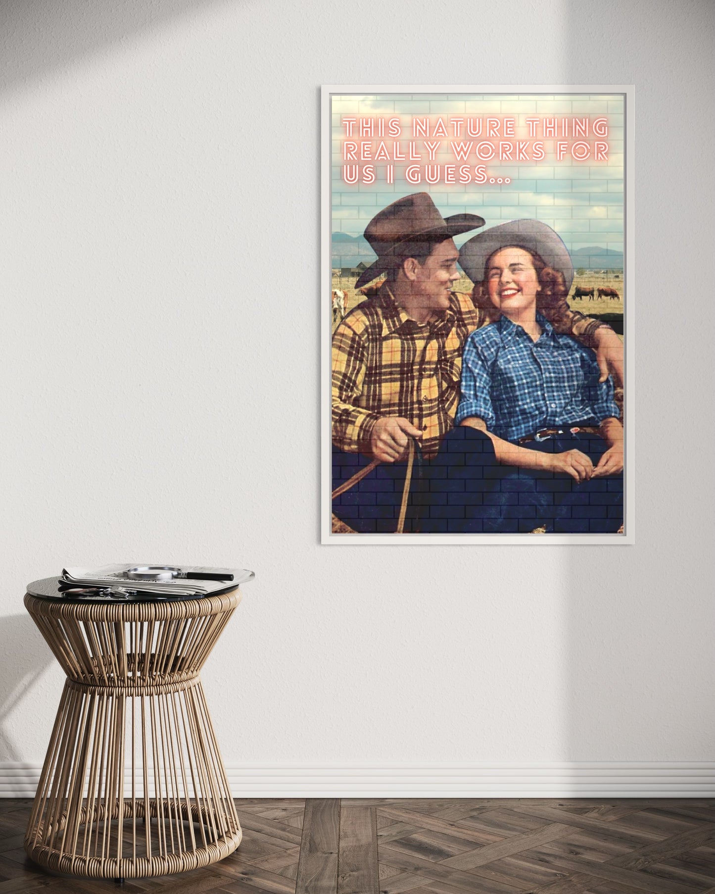 Freya Hearts Premium Poster; Wohnzimmer Poster; Moderne Wall Art; Küchen Poster; Wandkunst; Witziges Poster; Western Poster; Retro Poster; Cowboy Poster;