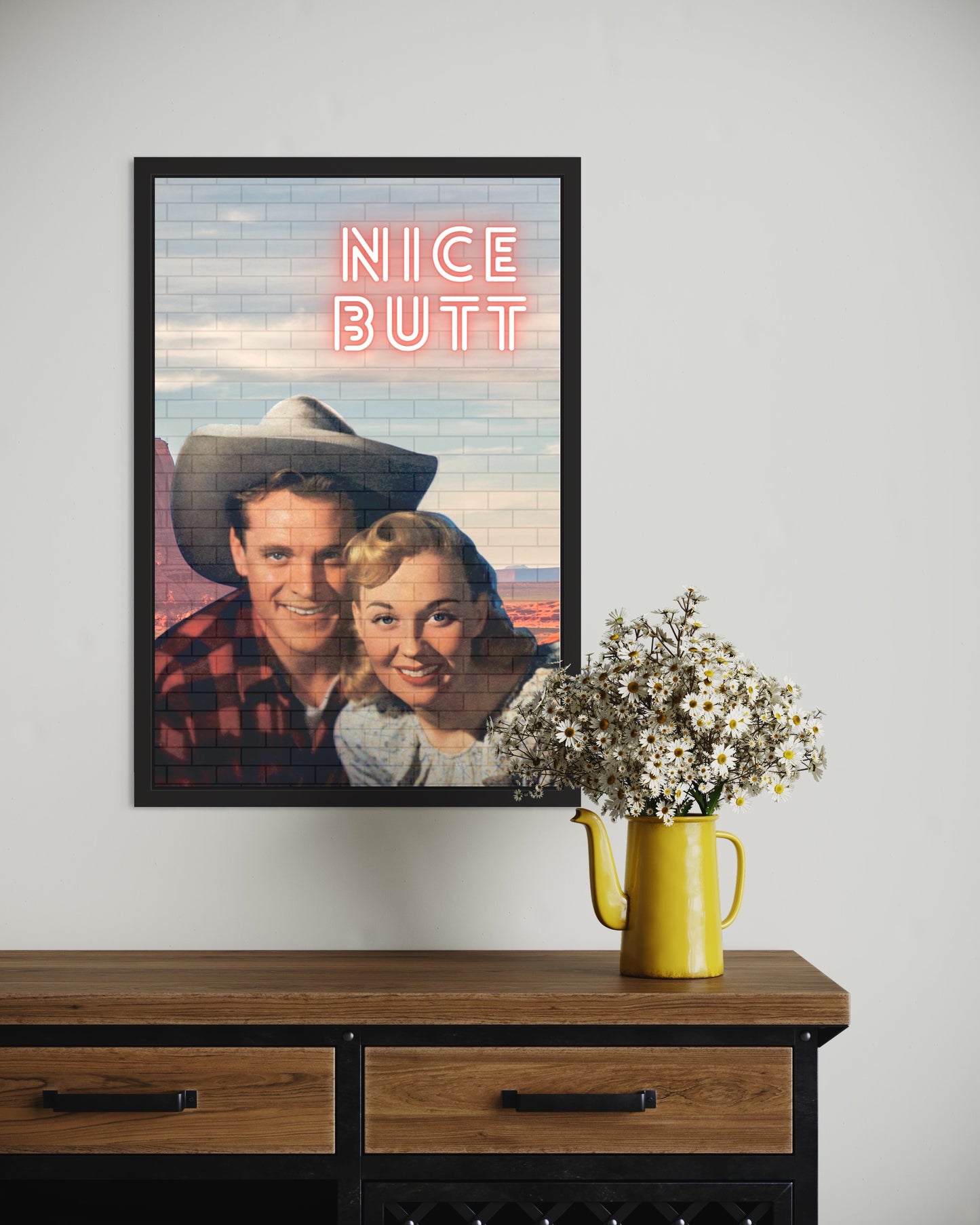 Freya Hearts Premium Poster; Wohnzimmer Poster; Moderne Wall Art; Küchen Poster; Wandkunst; Witziges Poster; Western Poster; Retro Poster; Cowboy Poster;