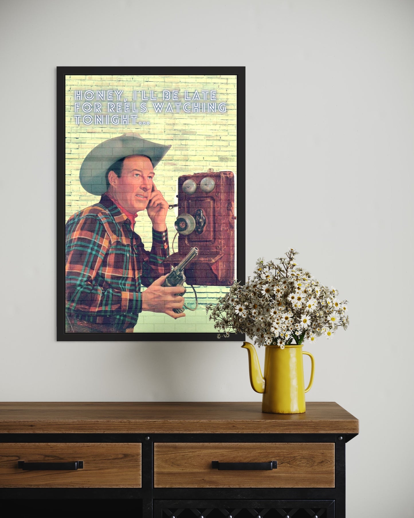 Freya Hearts Premium Poster; Wohnzimmer Poster; Moderne Wall Art; Küchen Poster; Wandkunst; Witziges Poster; Western Poster; Retro Poster; Cowboy Poster;