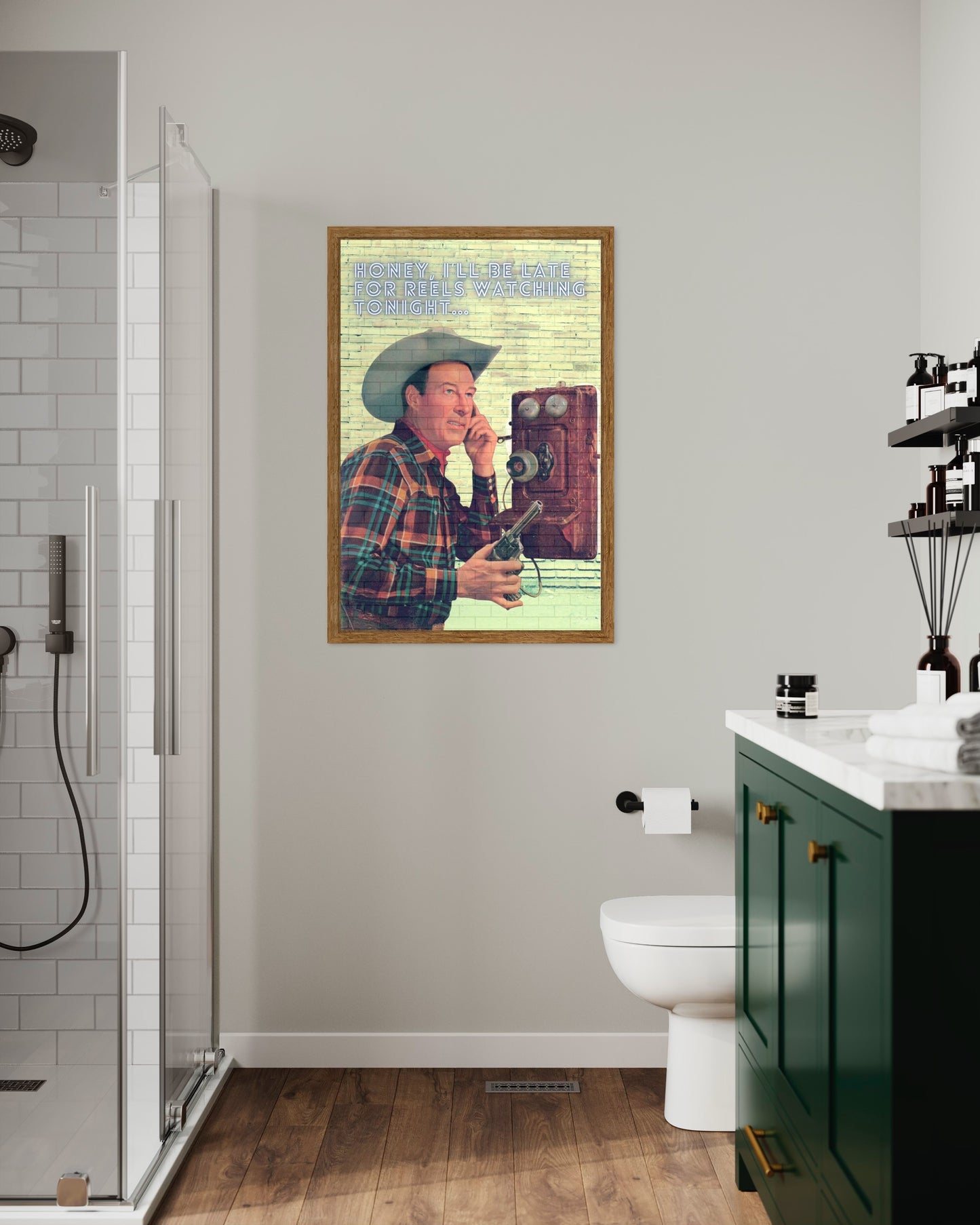 Freya Hearts Premium Poster; Wohnzimmer Poster; Moderne Wall Art; Küchen Poster; Wandkunst; Witziges Poster; Western Poster; Retro Poster; Cowboy Poster;