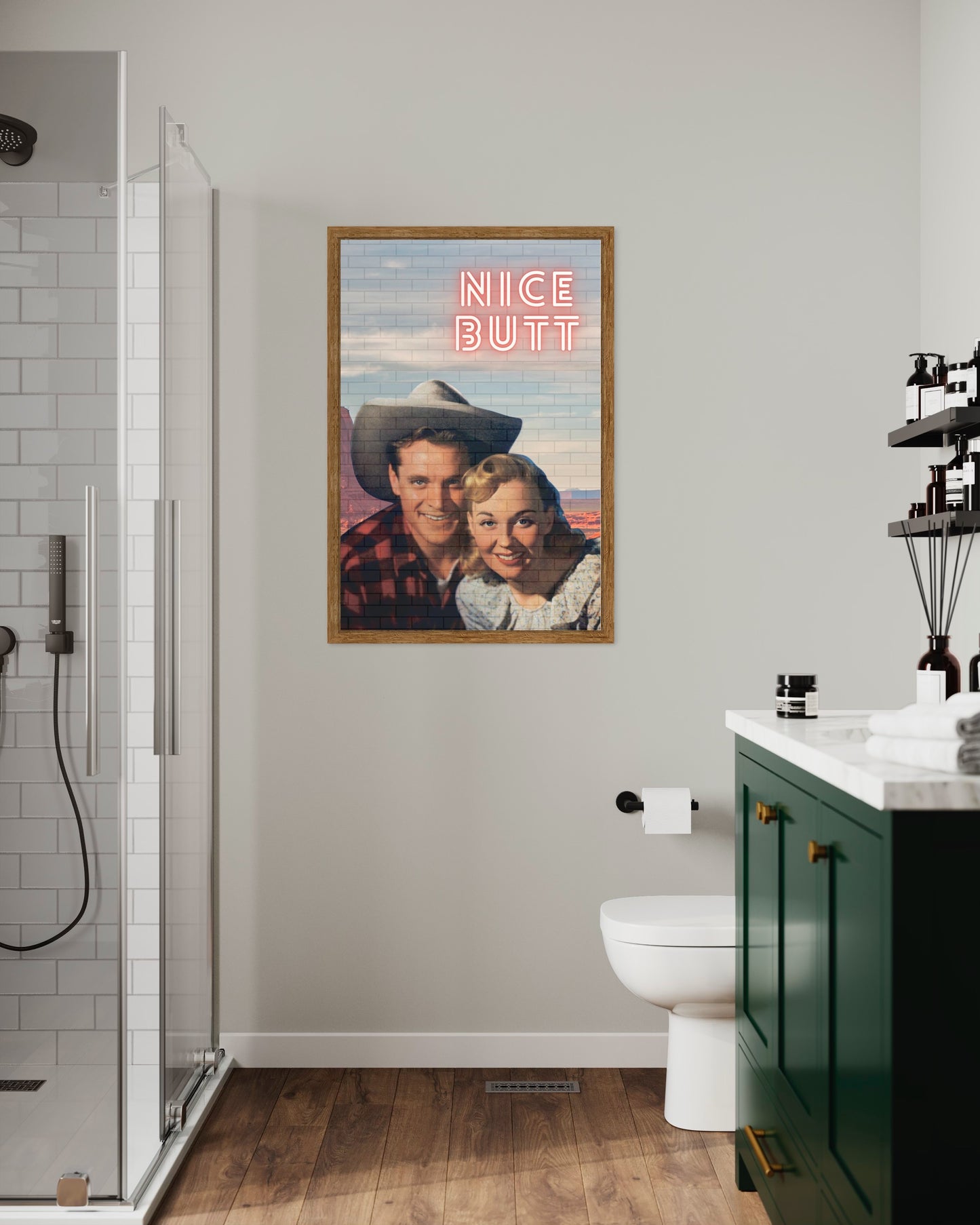 Freya Hearts Premium Poster; Wohnzimmer Poster; Moderne Wall Art; Küchen Poster; Wandkunst; Witziges Poster; Western Poster; Retro Poster; Cowboy Poster;