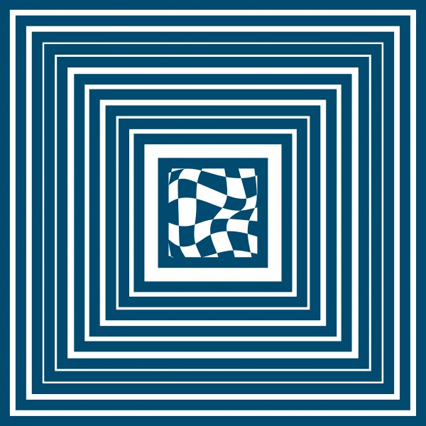 "Square" Premium Poster - (blau)