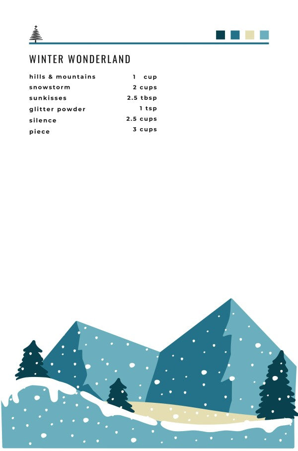 Affiche Premium "Winter Wonderland" - (bleu)