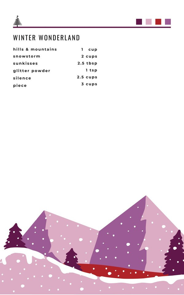 "Winter Wonderland" Poster im Rahmen (rosa)