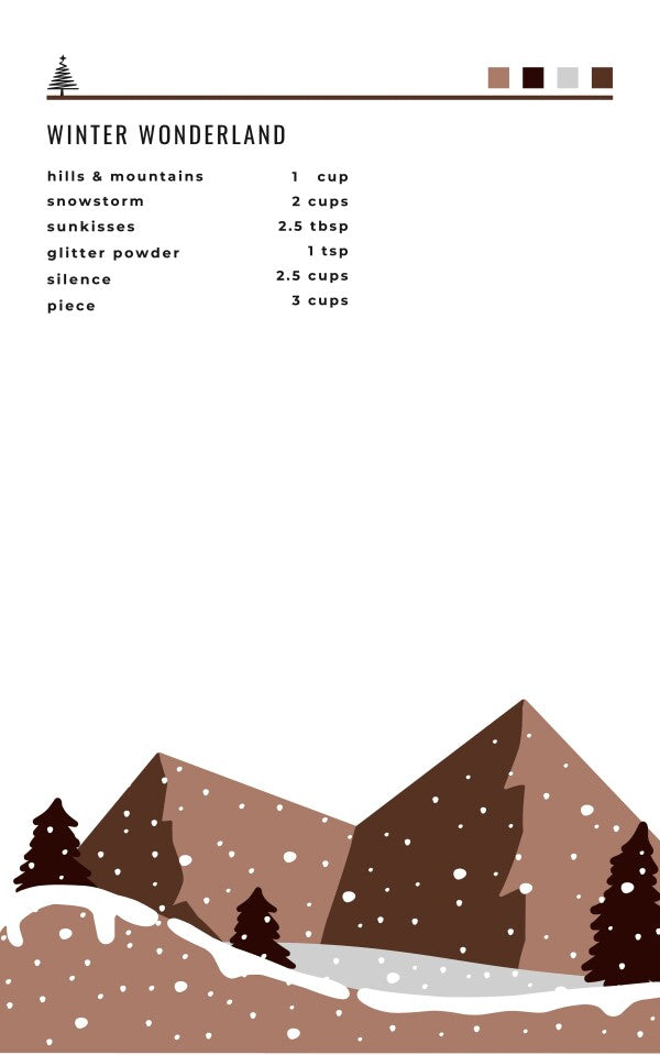 "Winter Wonderland" Poster im Rahmen (braun)
