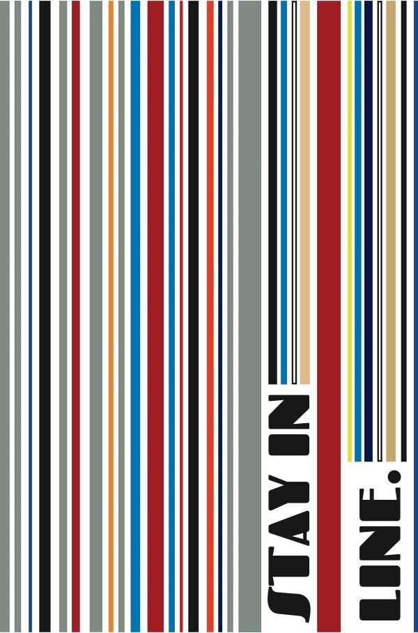 Affiche Premium « Restez en ligne » - (gris)