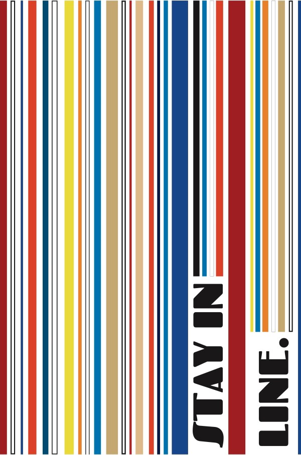 Affiche Premium « Restez en ligne » - (rouge)