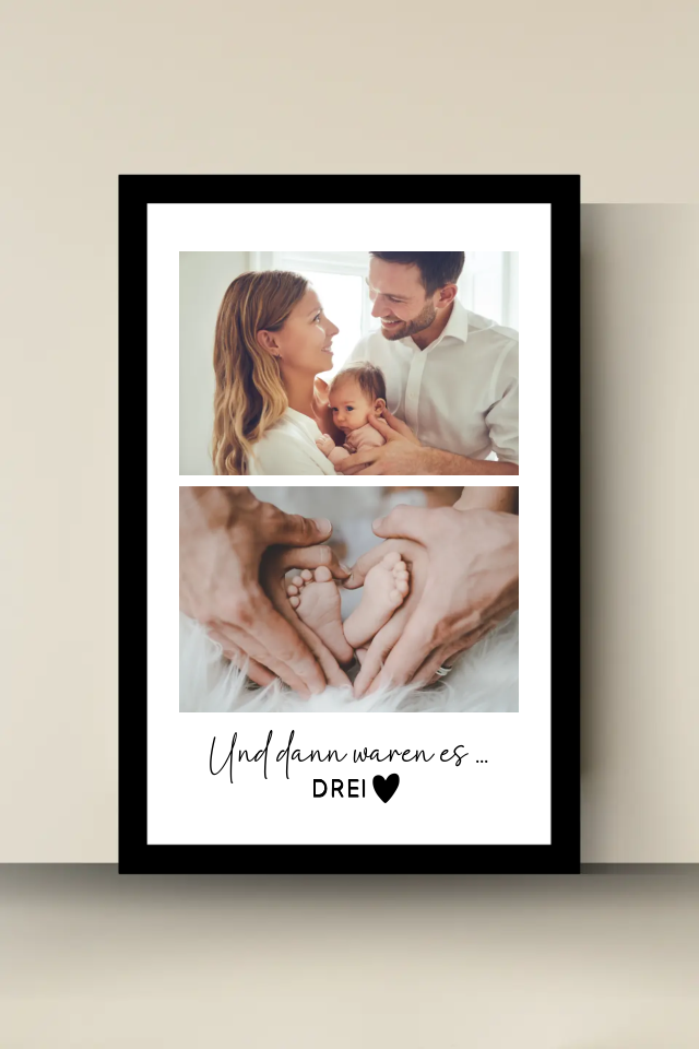 Personalisierbares Poster; Familien Poster; Baby Poster; Freya Hearts Poster; Geschenk zur Geburt; Eltern mit Kind Poster; Geschenk für Paare; Baby Shower Geschenk