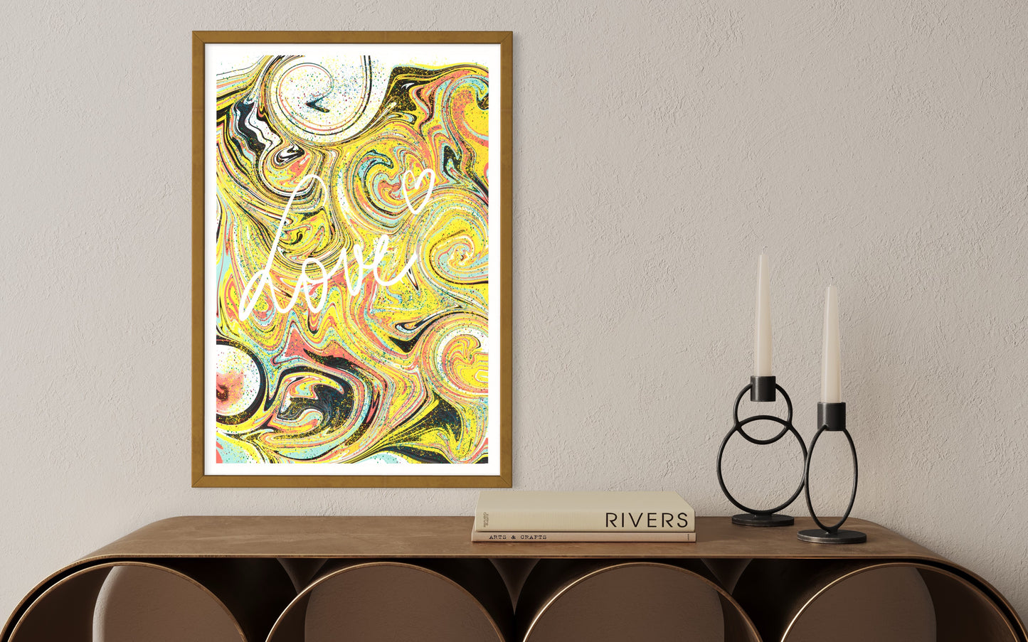 Freya Hearts Premium Poster; Wohnzimmer Poster; Skandinavisches Design; Minimalistisches Poster; Moderne Wall Art; Esszimmer Poster; Küchen Poster; Wandkunst