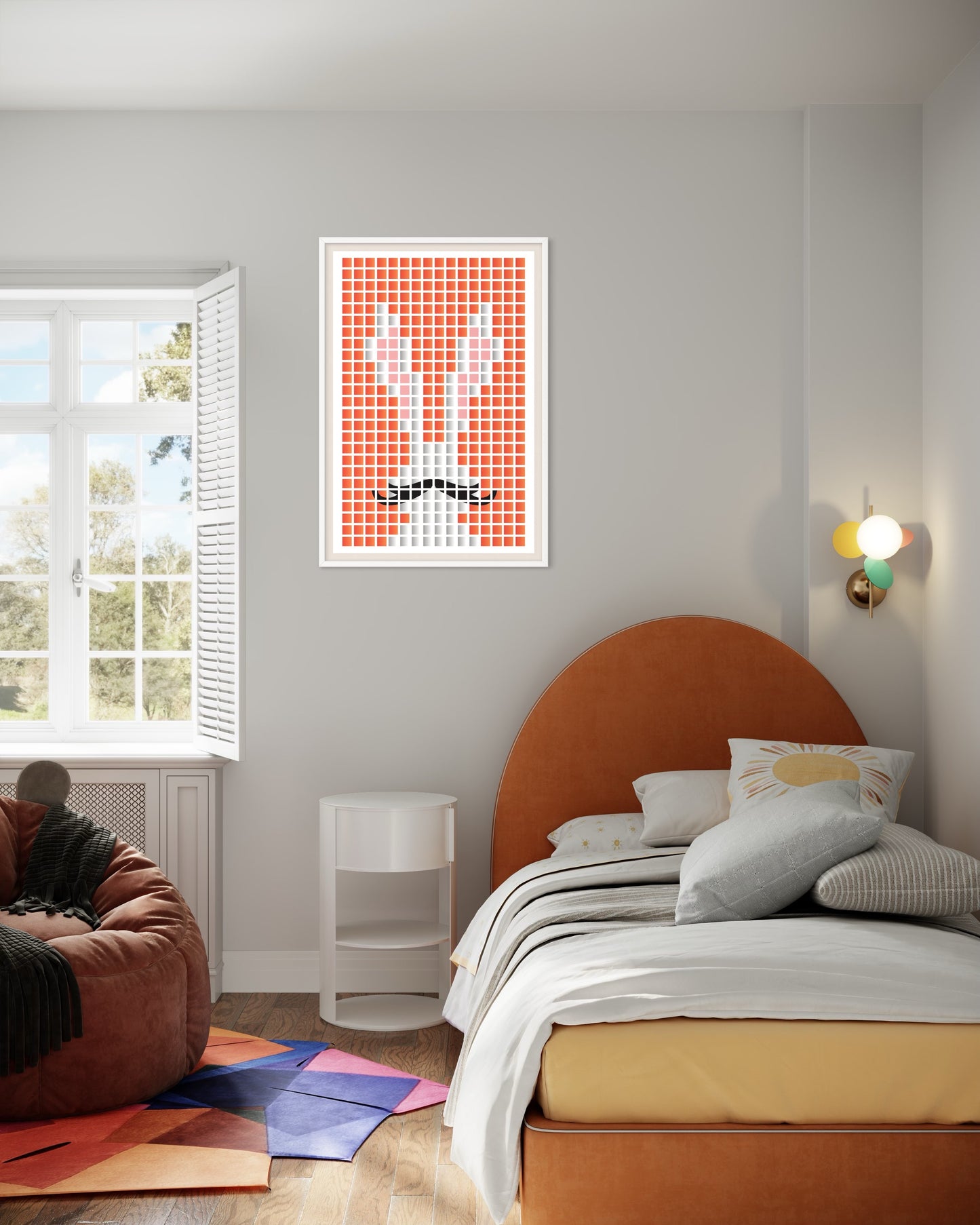 "Monsieur Rabbit" Premium Poster (orange Edition)